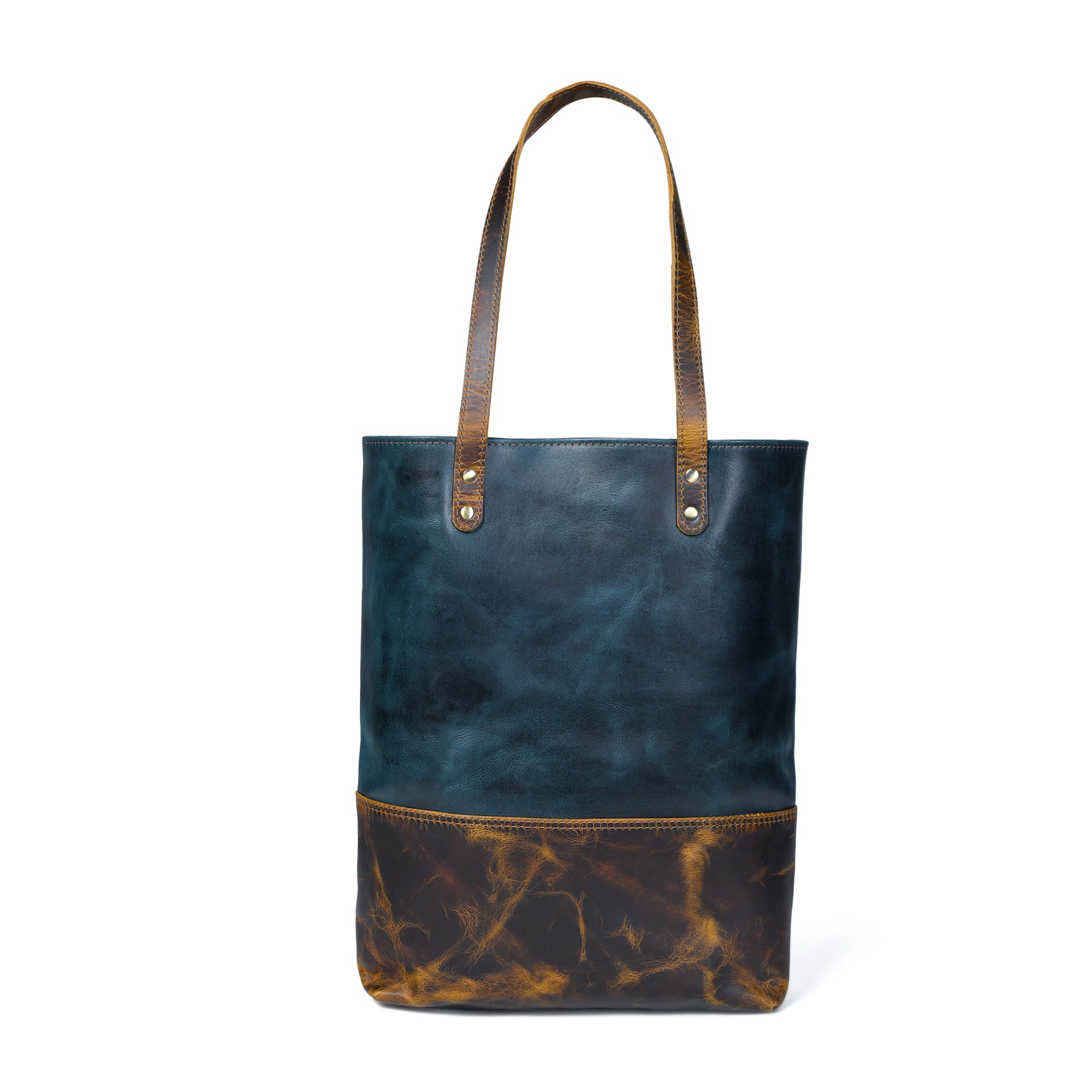 Blue Women's Leather Tote thumbnail 5