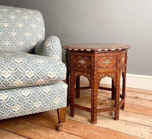 Bone Inlay End Table thumbnail 2