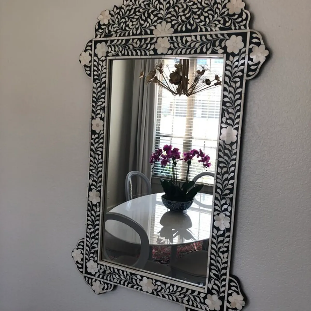 Bone Inlay Vertical Wall Mirror thumbnail 2