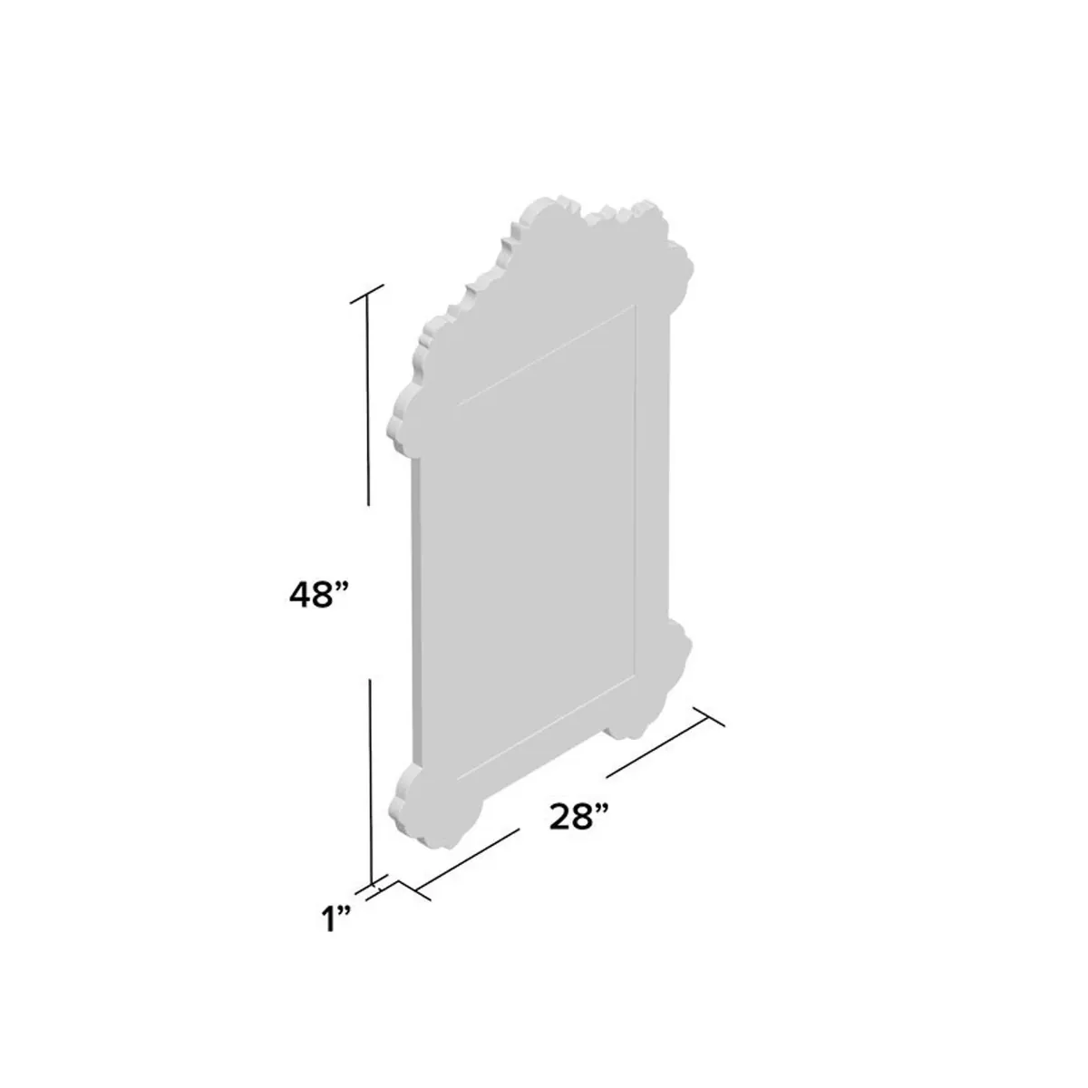 Bone Inlay Vertical Wall Mirror thumbnail 3
