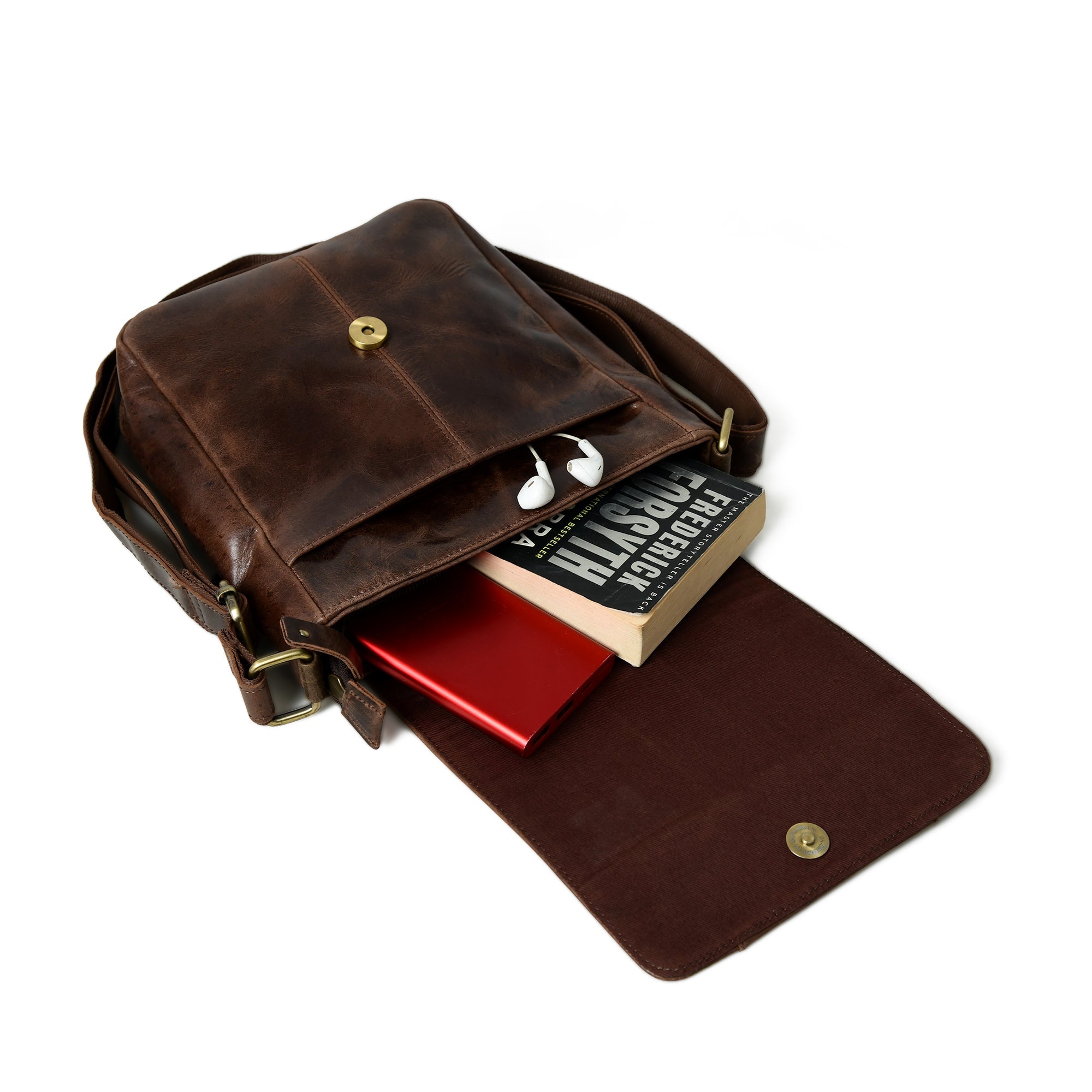 Brown Leather Crossbody Bag thumbnail 3