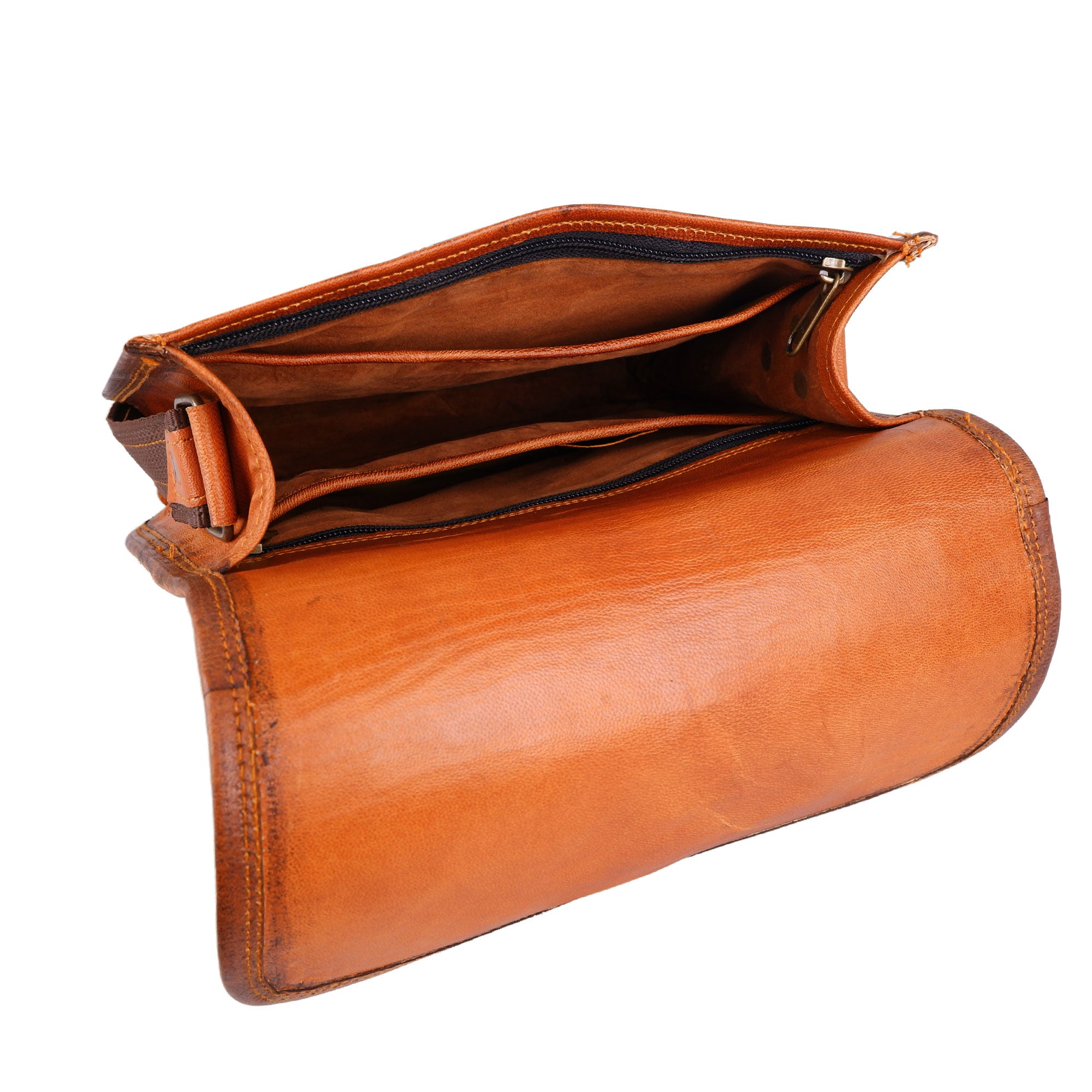 Brown Leather Crossbody Satchel For Women thumbnail 14