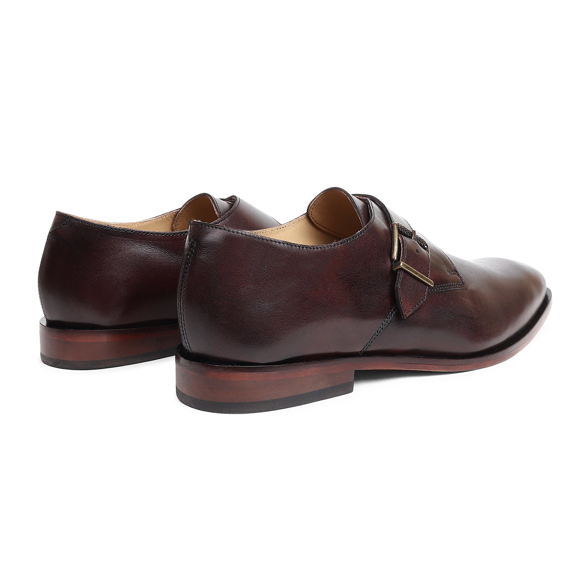 Brown Monk Leather Shoes thumbnail 34