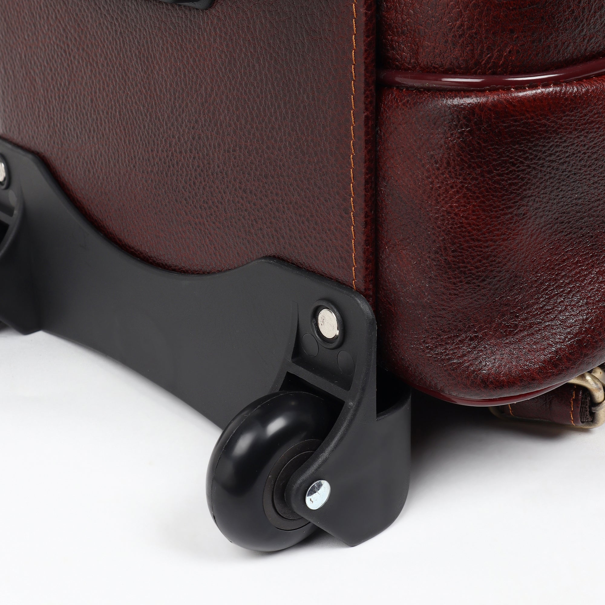 Brown Trolley Leather Backpack thumbnail 9