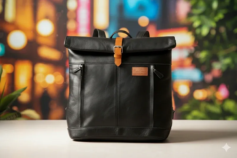 Bud Full Grain Leather Travel Backpack - Compact & Everyday Carry