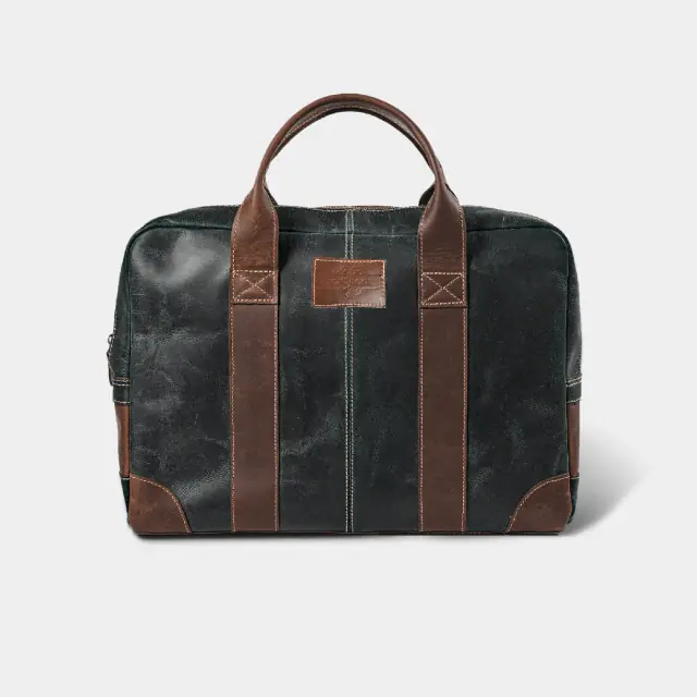 Buffalo leather Briefcase- Green bag