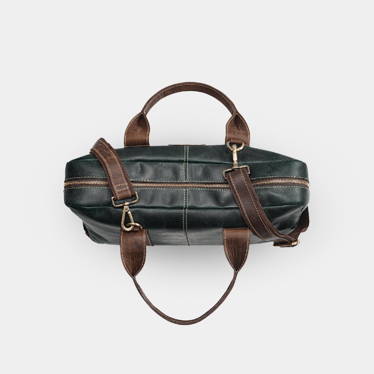 Buffalo leather Briefcase- Green bag thumbnail 5