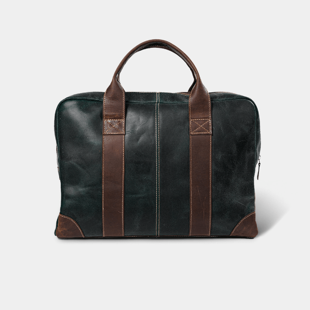 Buffalo leather Briefcase- Green bag thumbnail 6