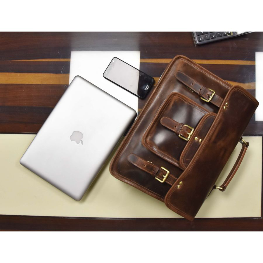 Buffalo Leather Laptop Bag thumbnail 8