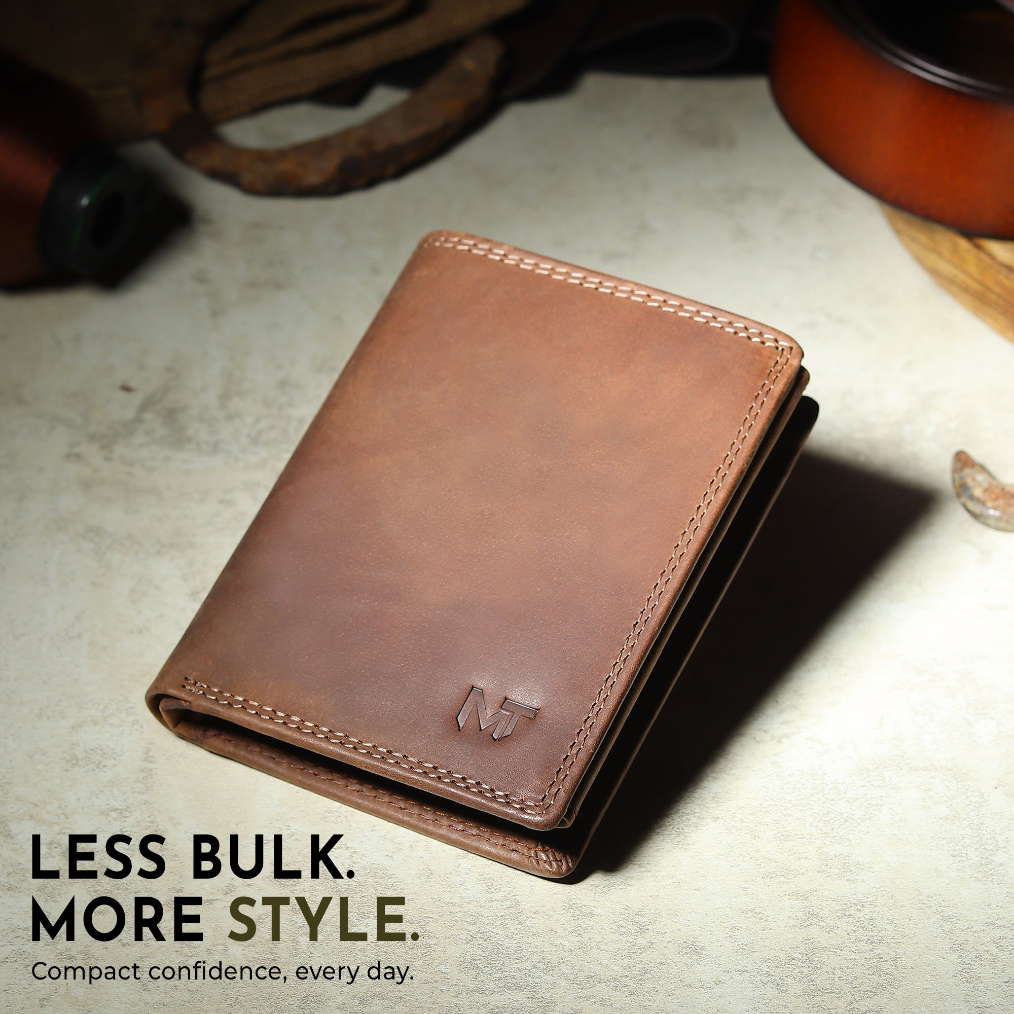 Buffalo Leather Mens Wallet - Vertical