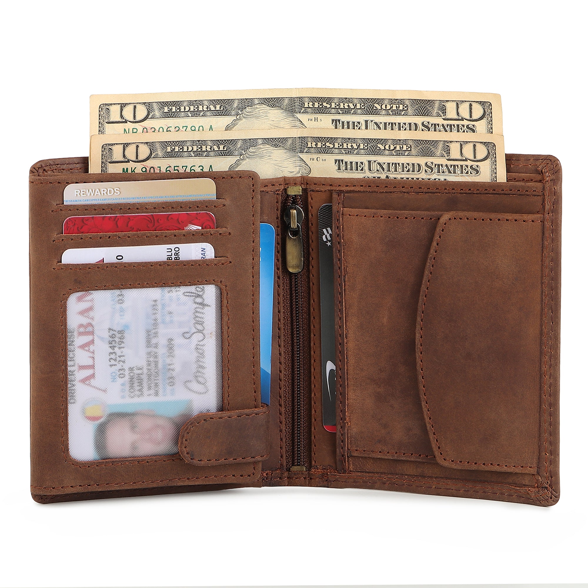 Buffalo Leather Mens Wallet - Vertical thumbnail 5