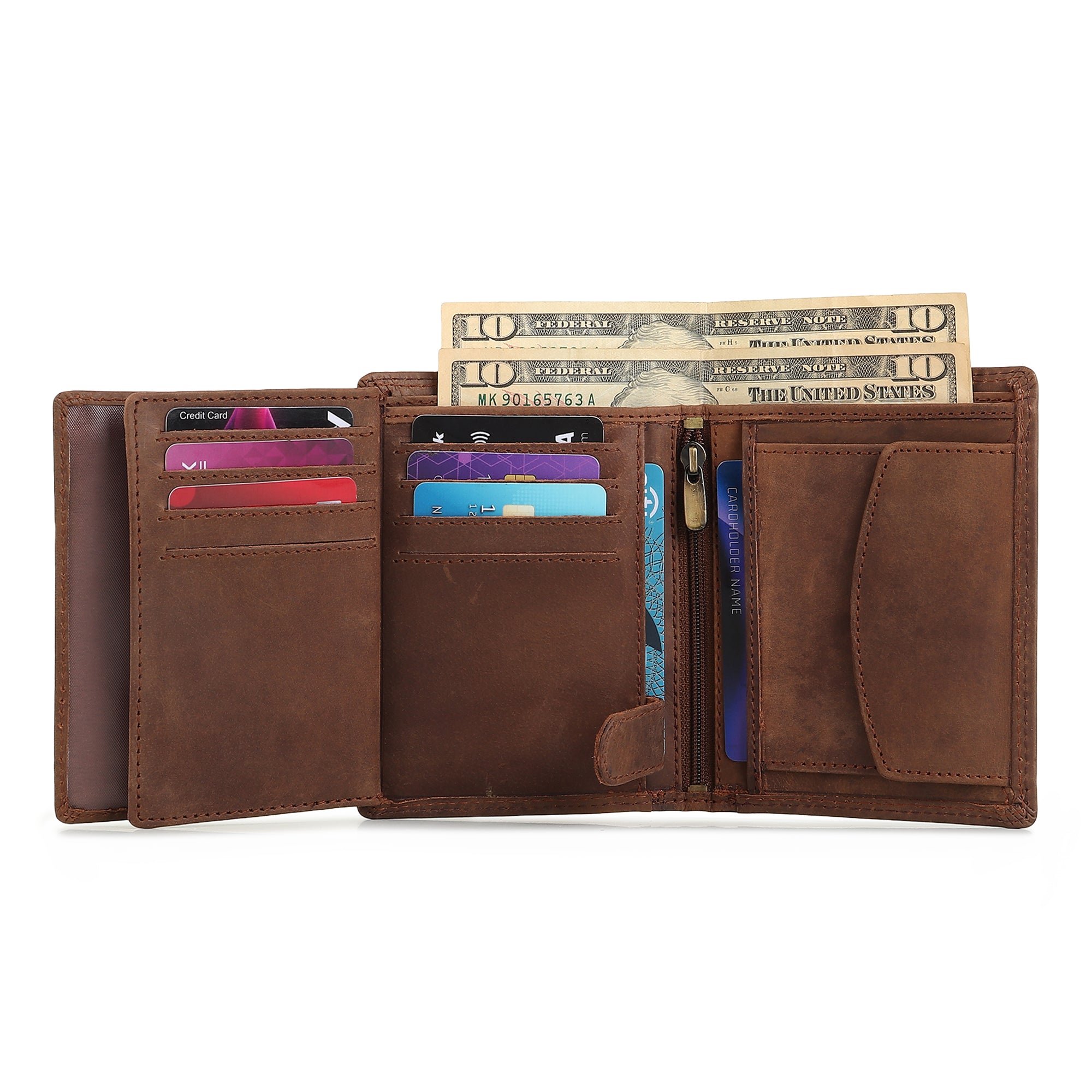 Buffalo Leather Mens Wallet - Vertical thumbnail 7