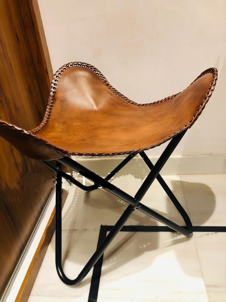 Butterfly Leather Stools thumbnail 3