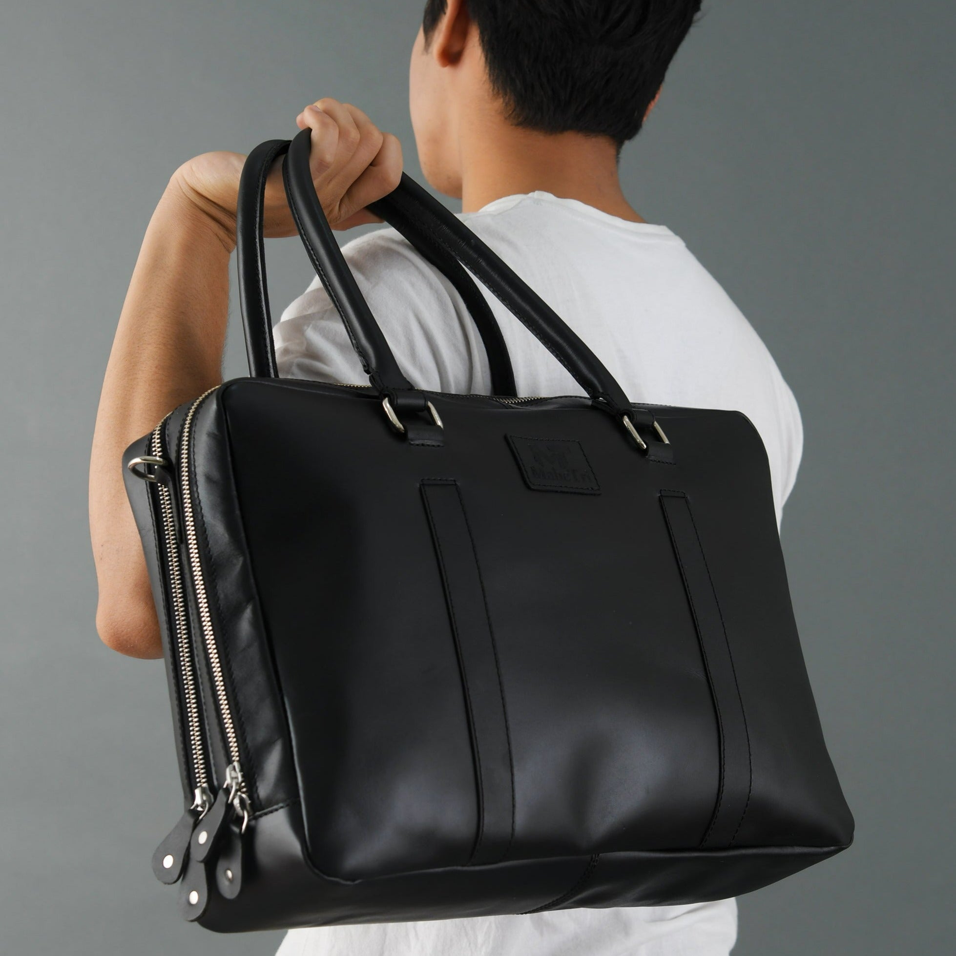 Dixon Buffalo Briefcase - Black thumbnail 2