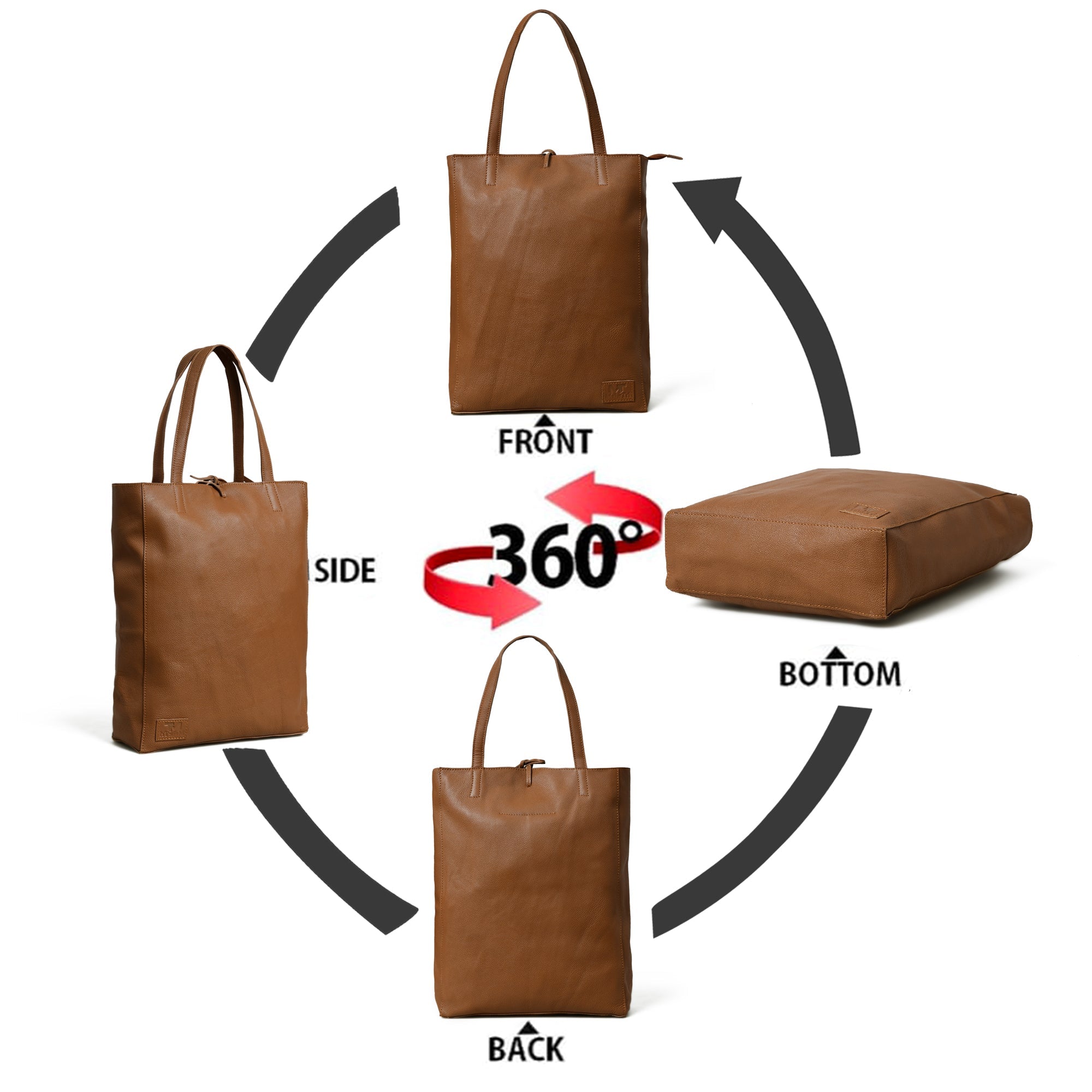 Café Chic Women's Leather Tote Bag thumbnail 11