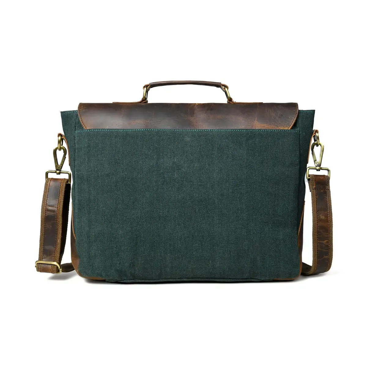 Canvas Messenger Bag - Green thumbnail 3