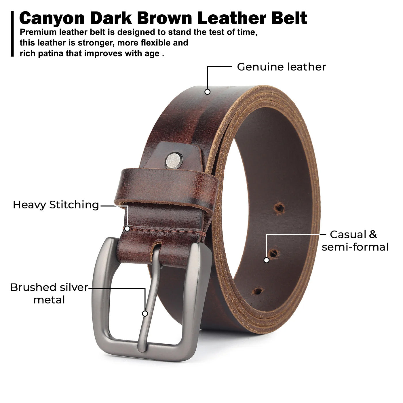 Canyon Full Grain Leather Belt thumbnail 65