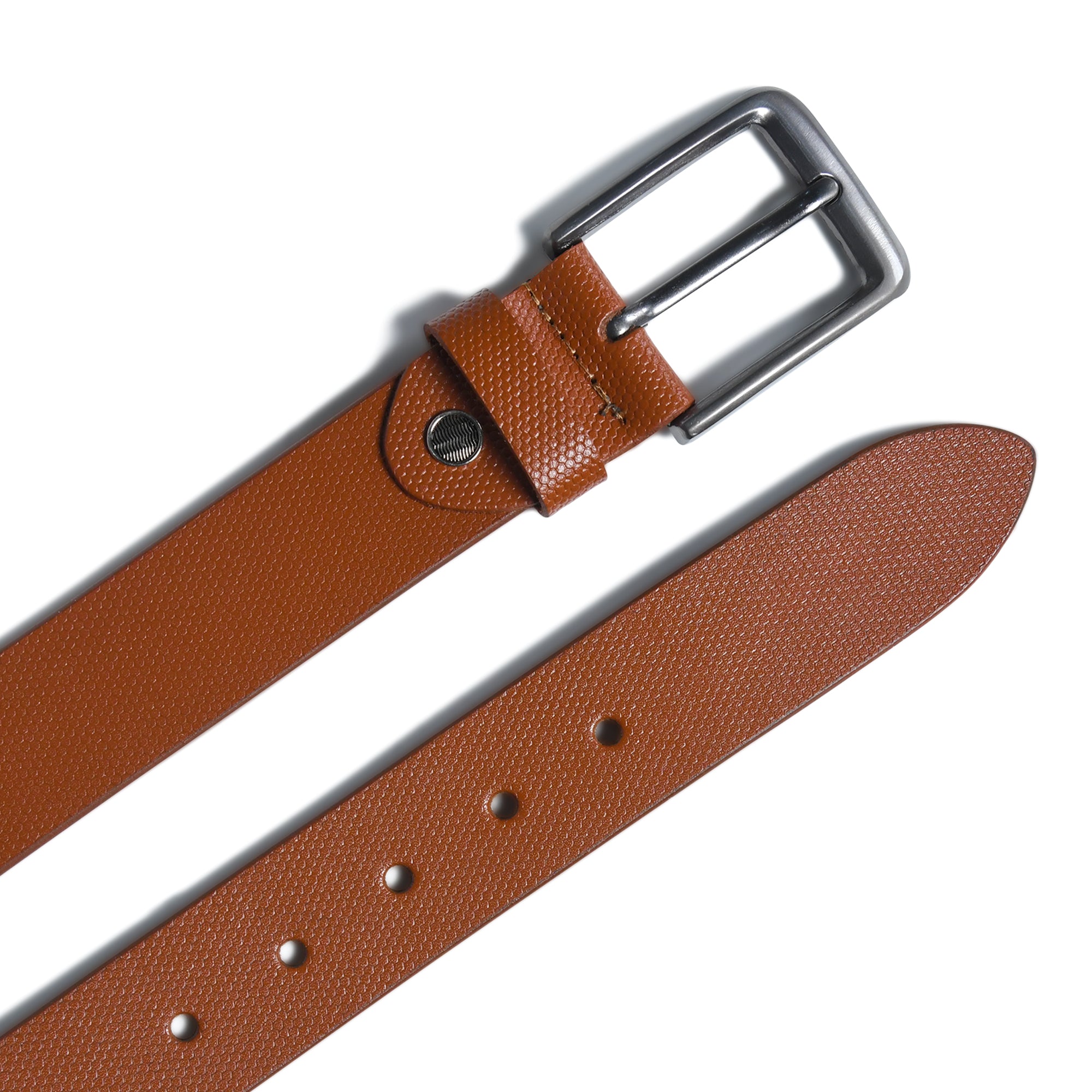 Casual Tan Genuine Leather Mens Belt thumbnail 2
