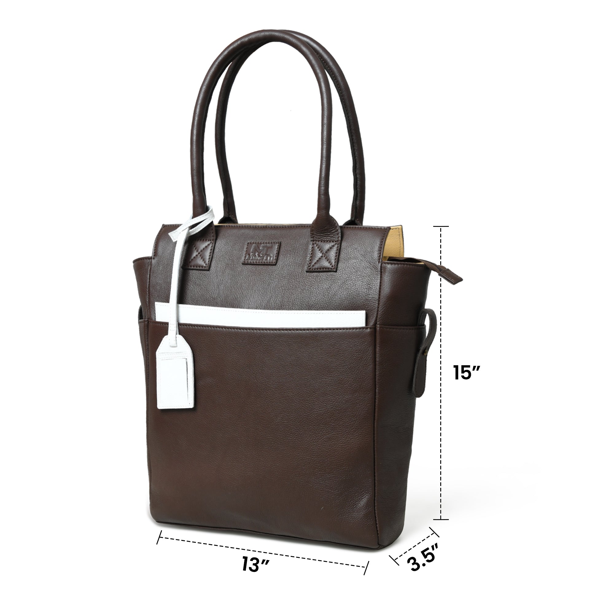 Chestnut Charm Brown Leather Tote thumbnail 10