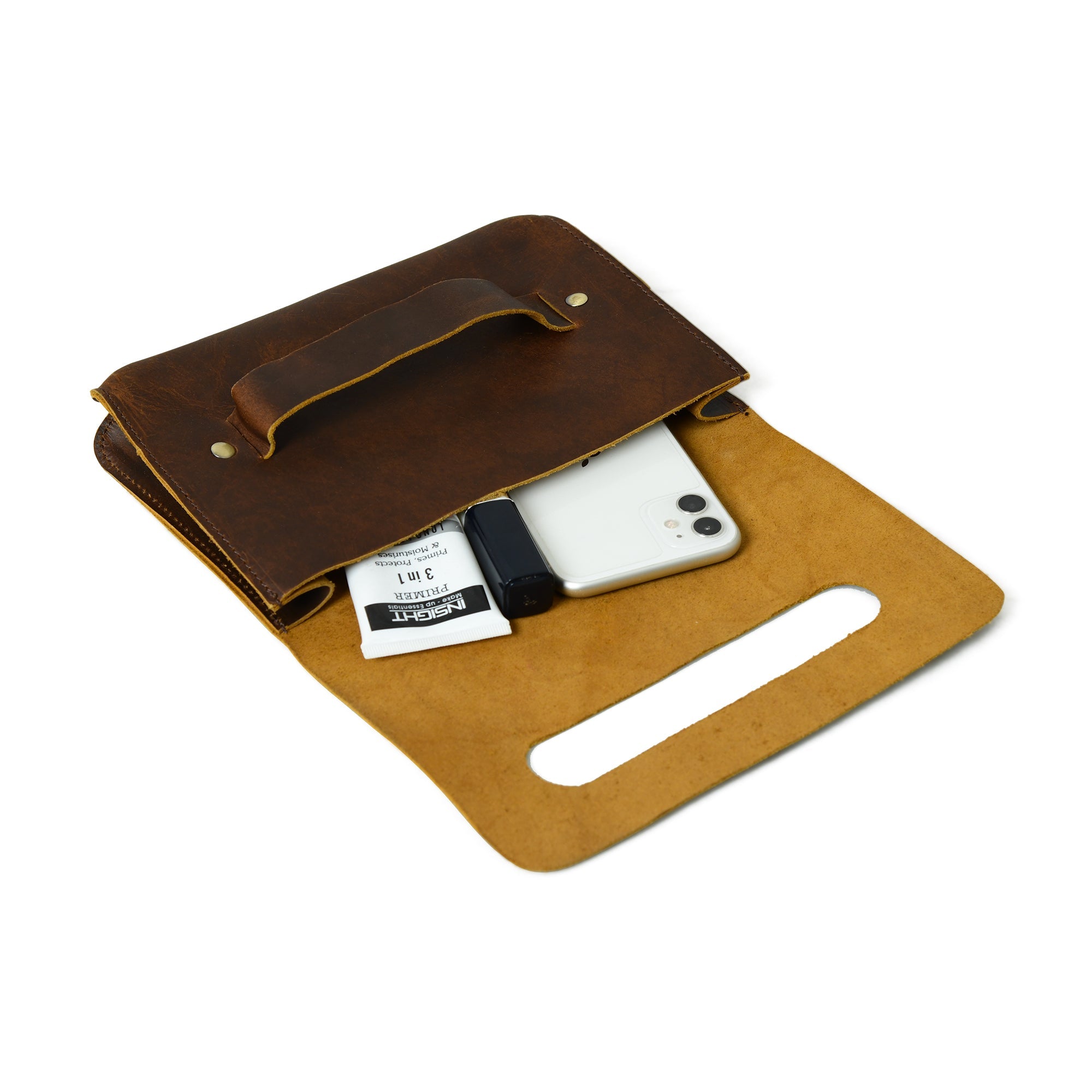 Chic Cocoa Leather Women's Clutch thumbnail 6