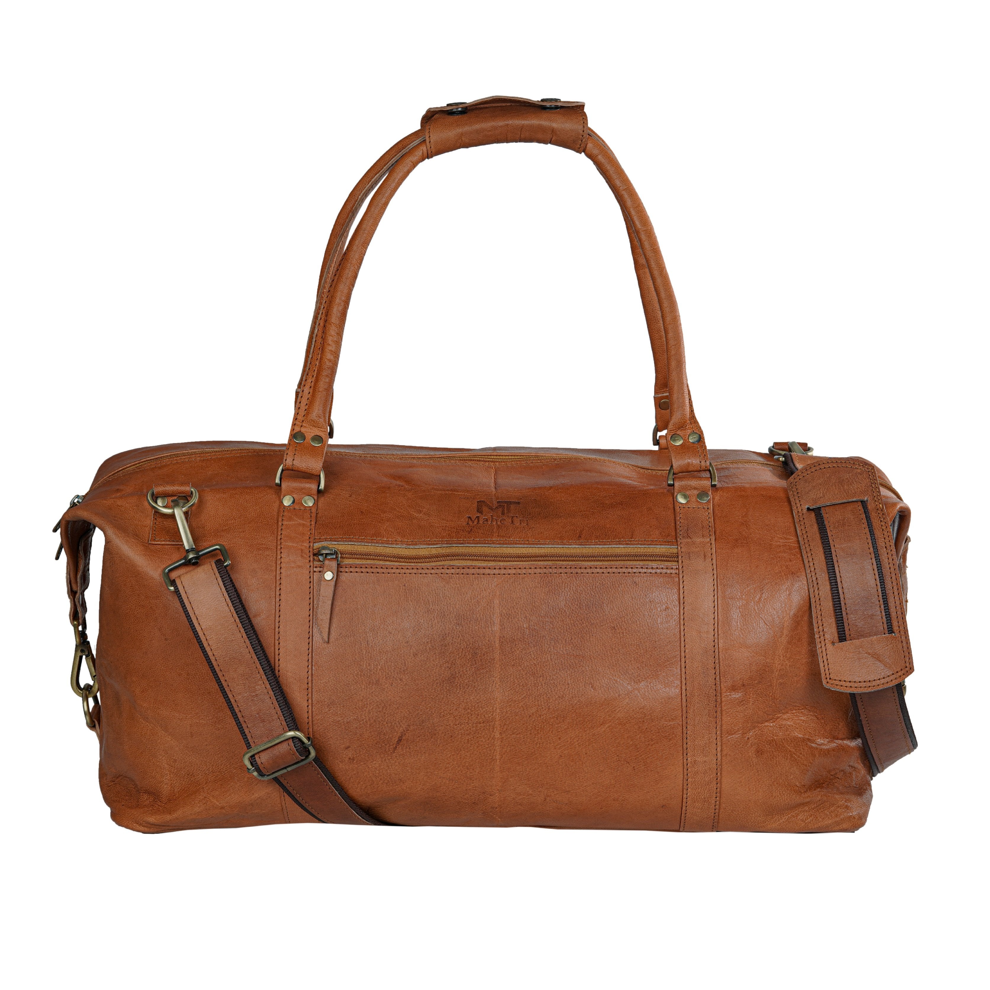 Chicago Leather Weekender Duffle Travel Bag