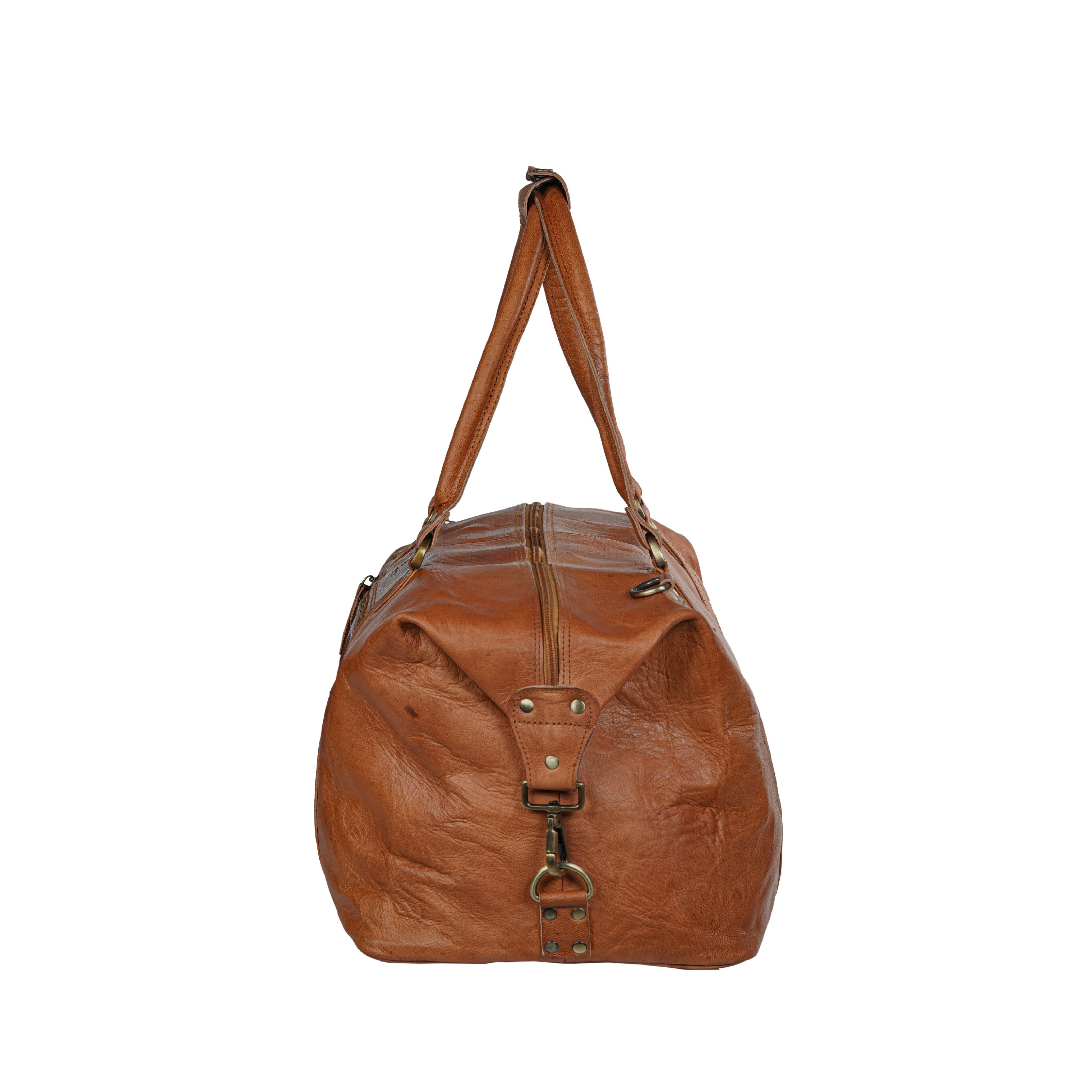 Chicago Leather Weekender Duffle Travel Bag thumbnail 4