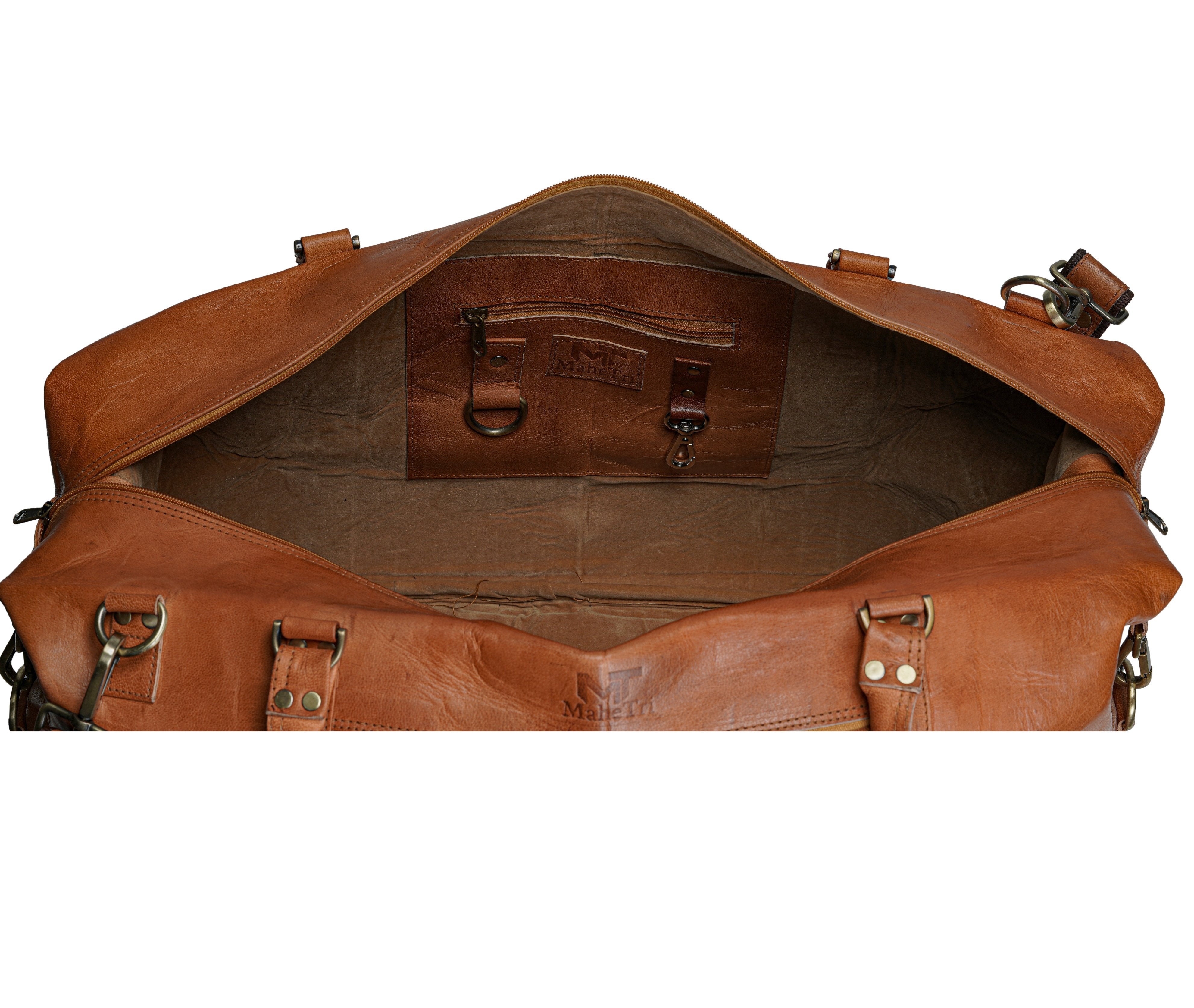 Chicago Leather Weekender Duffle Travel Bag thumbnail 8