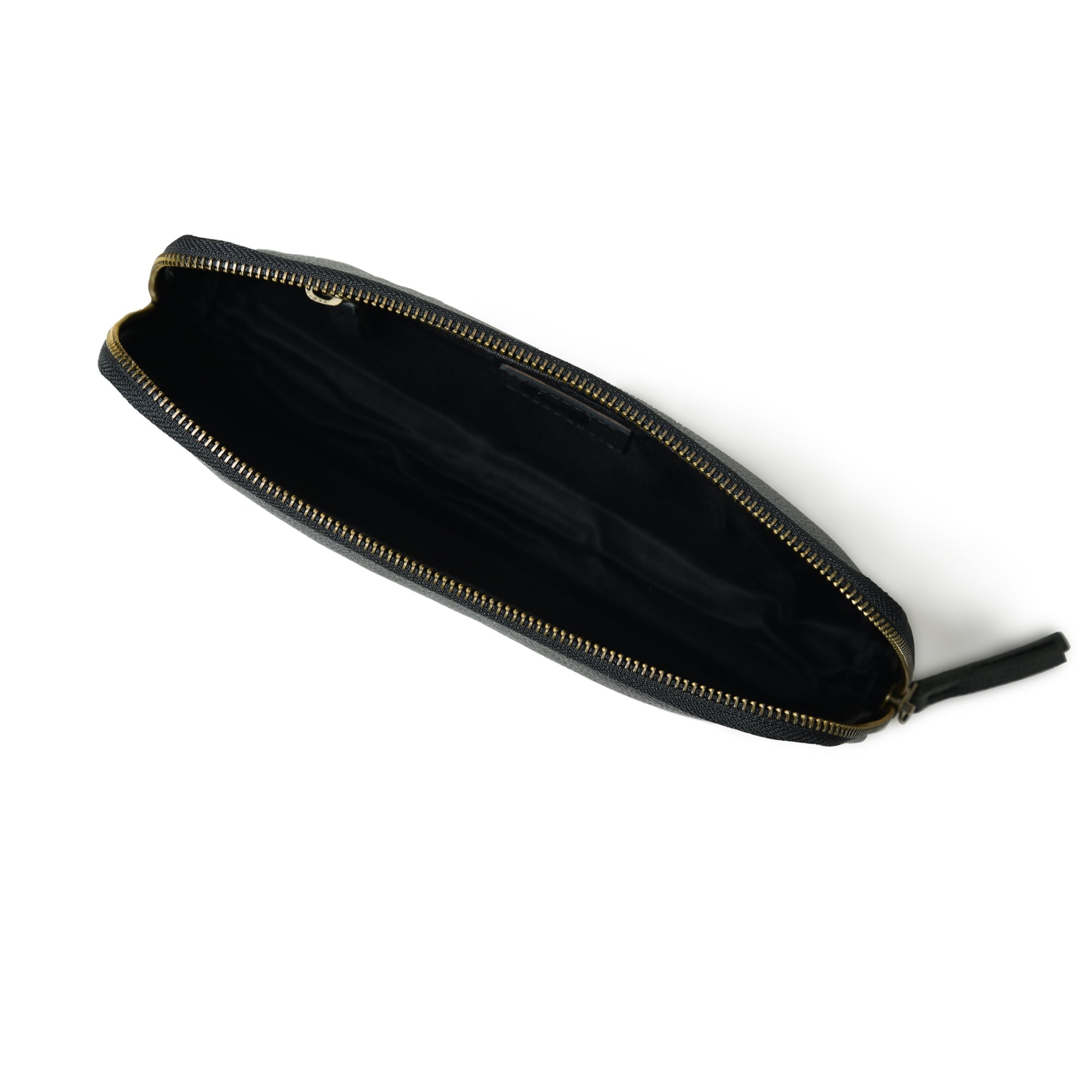 Classic Black Leather Clutch thumbnail 6