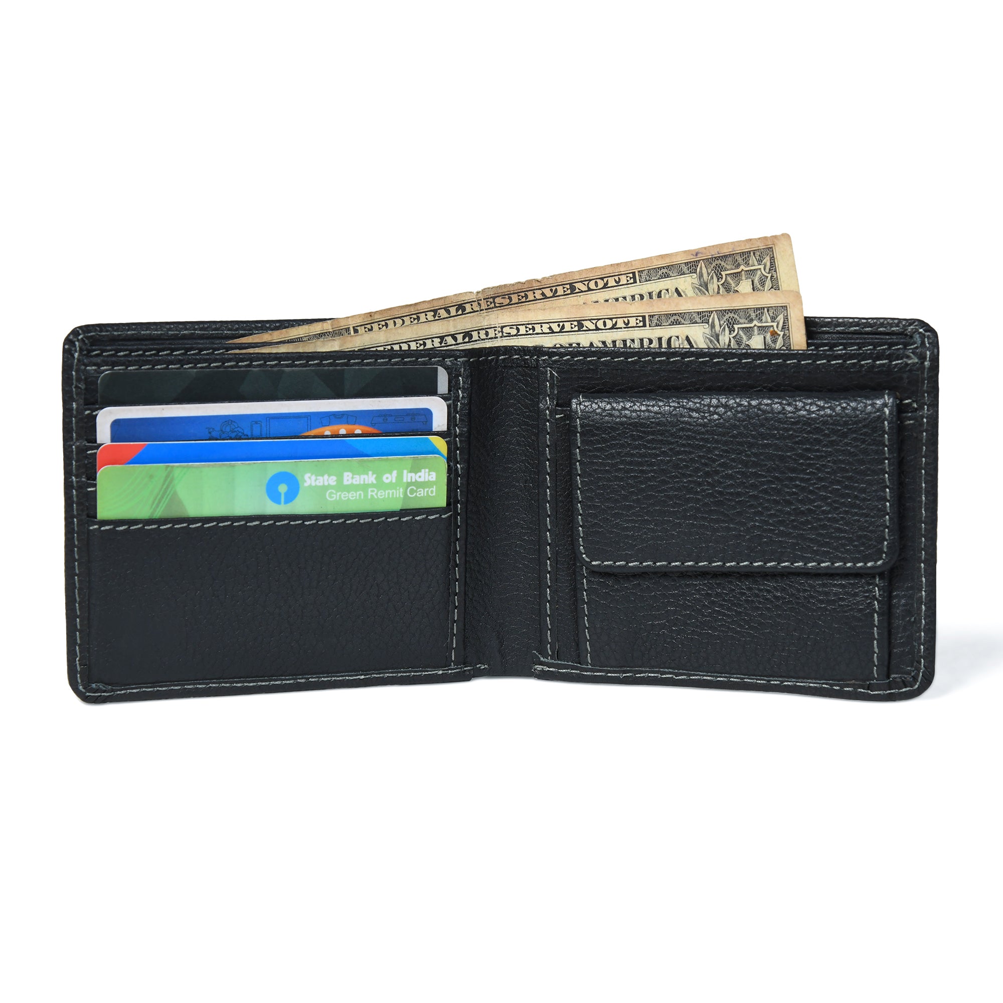 Classic Black Leather Wallet thumbnail 7