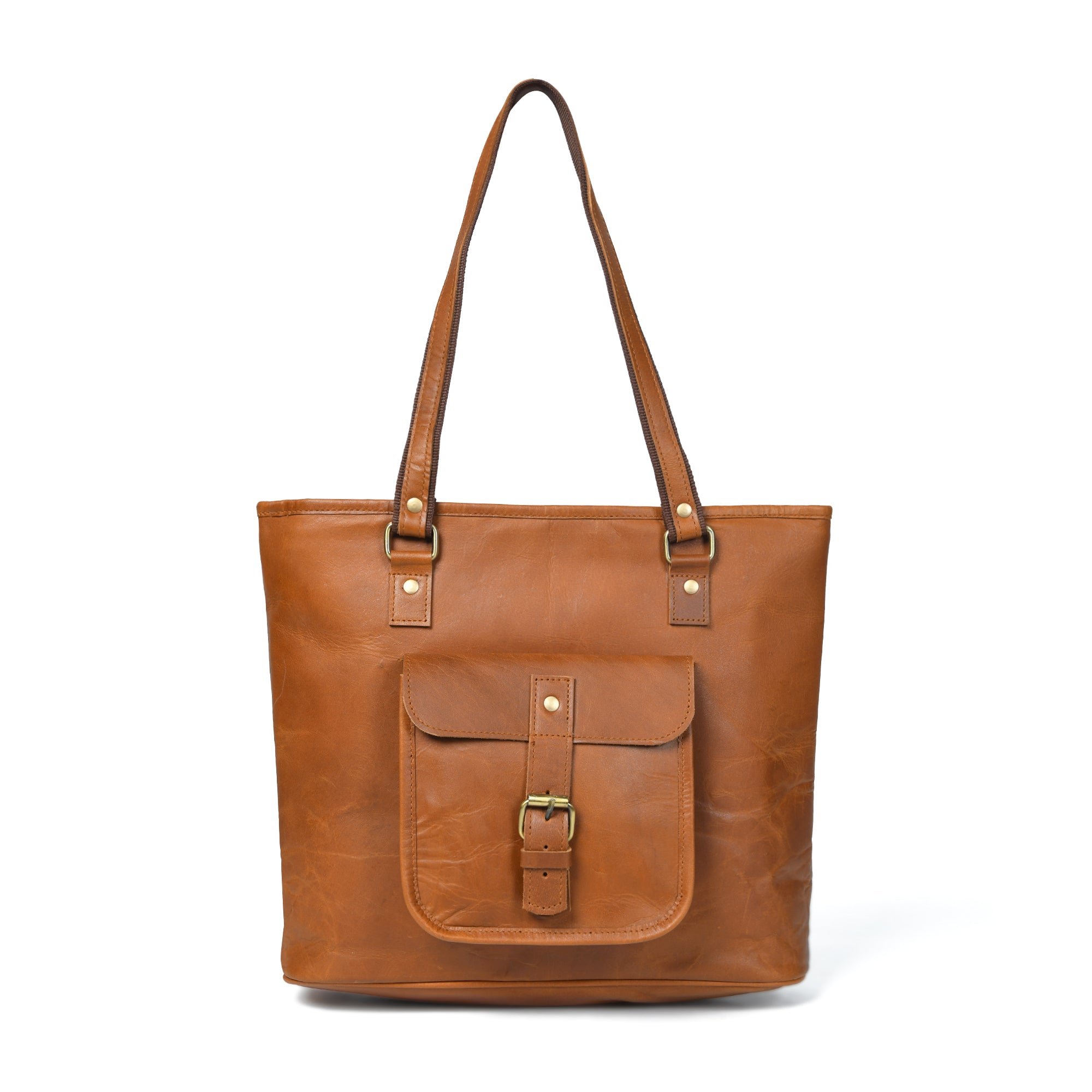 Classic Chic Genuine Leather Tote thumbnail 3