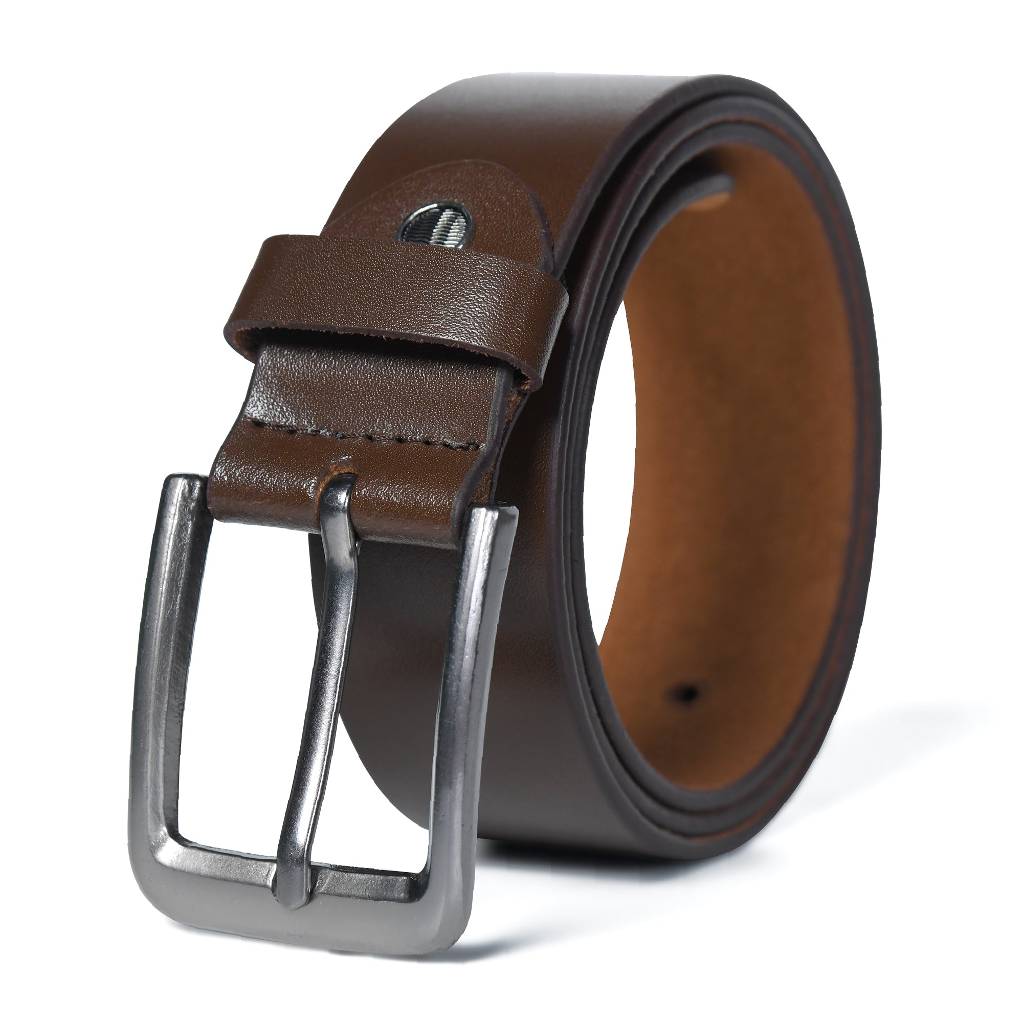 Classic Formal Brown Leather Belt thumbnail 11