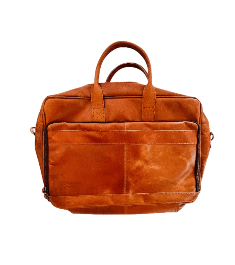 IndiFash Leather Tan Color Laptop Bag