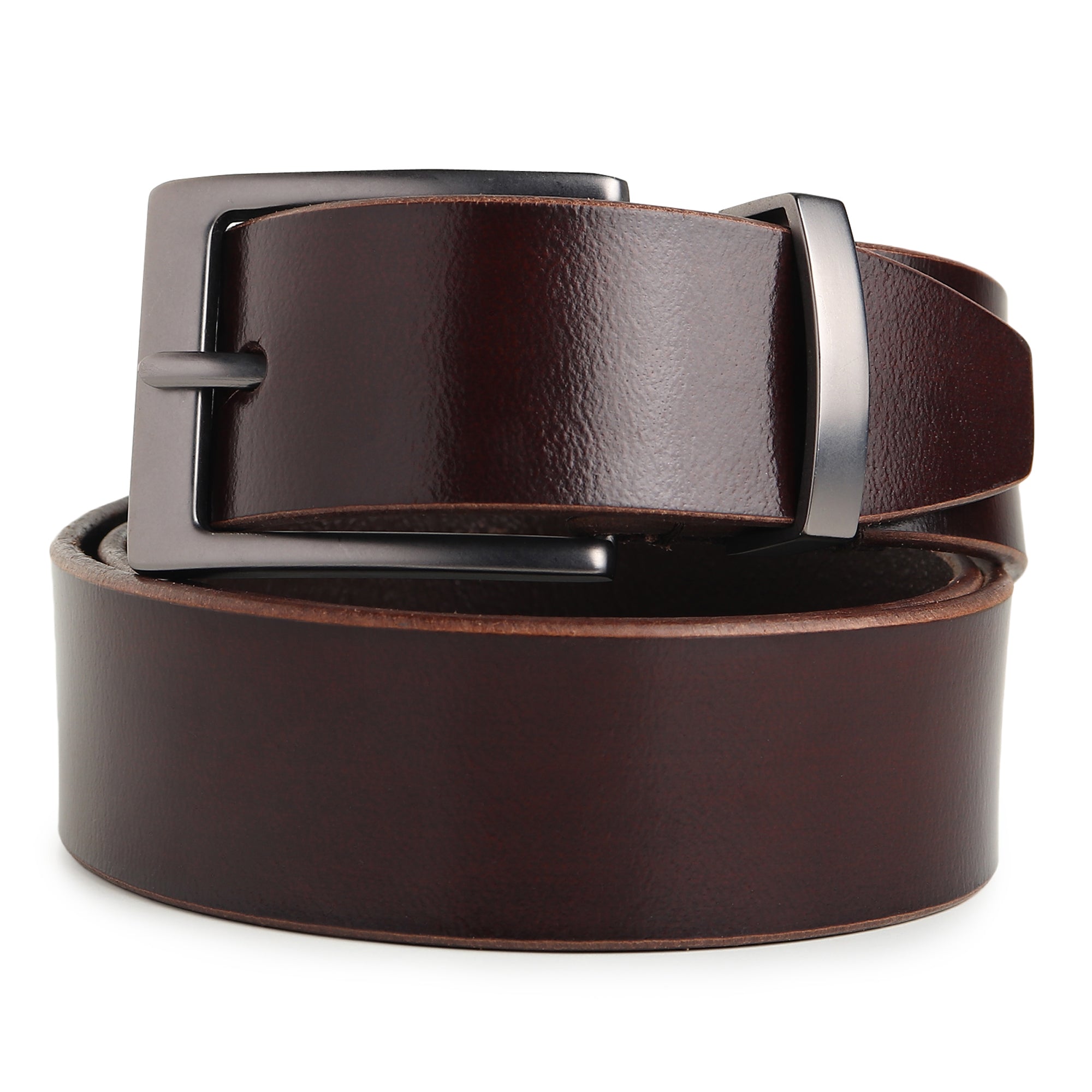 Classic Merlot Slim Leather Belt thumbnail 13