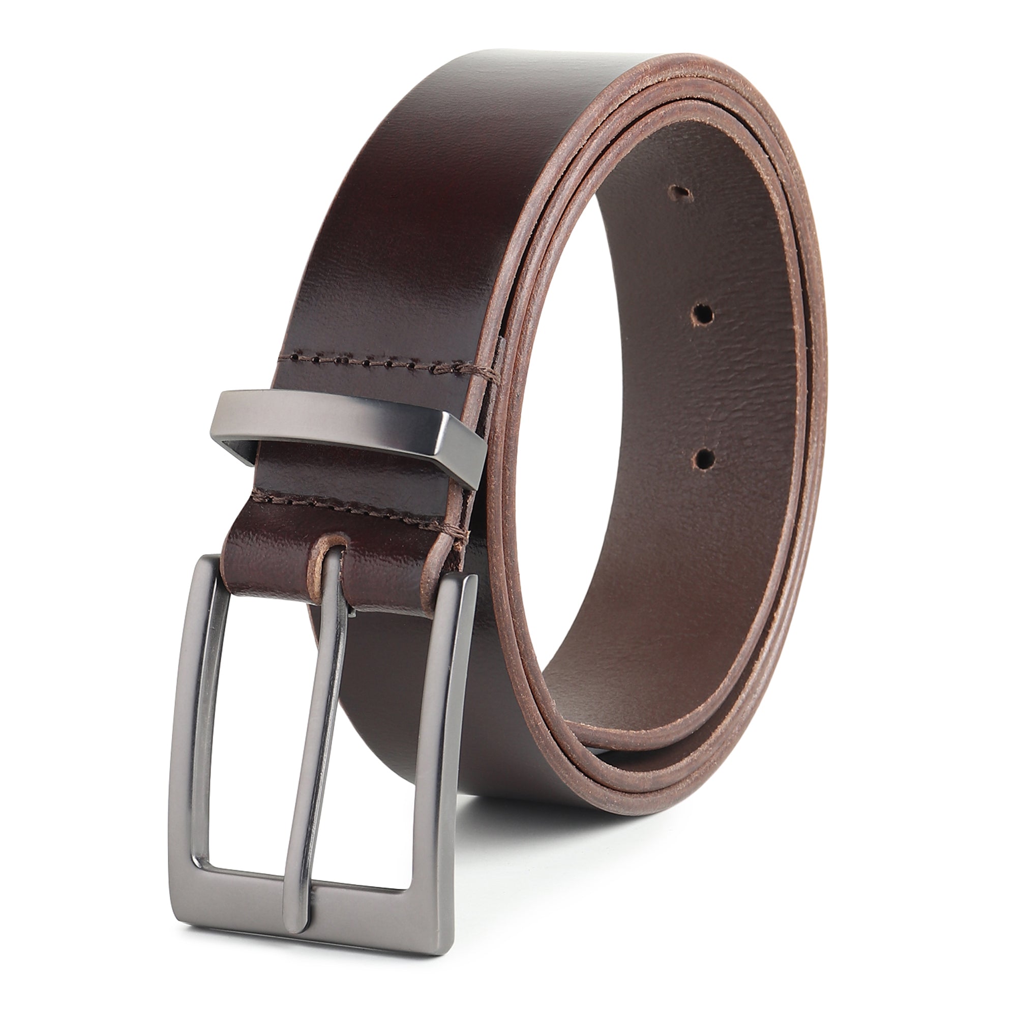 Classic Merlot Slim Leather Belt thumbnail 71