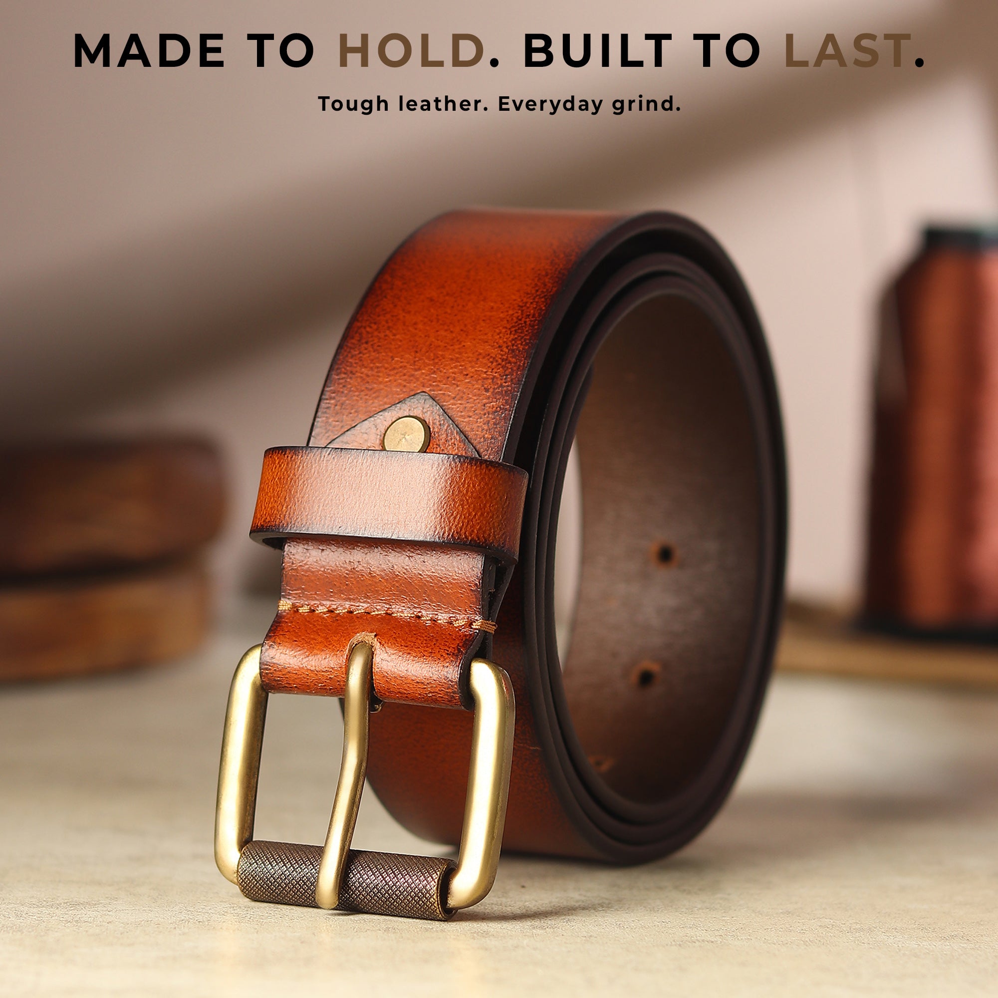 Classic Mocha Brown Leather Belt thumbnail 41
