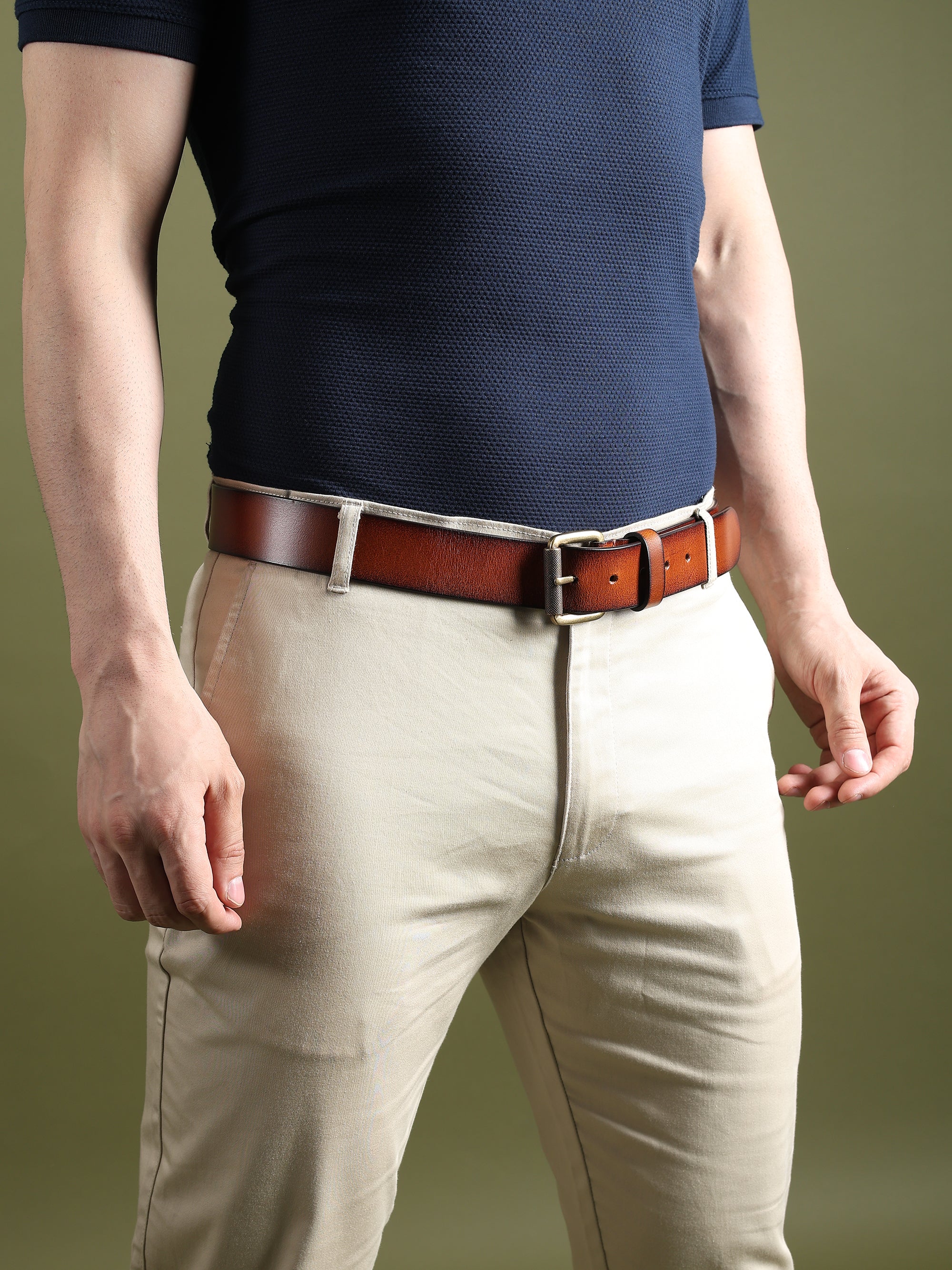 Classic Mocha Brown Leather Belt thumbnail 46