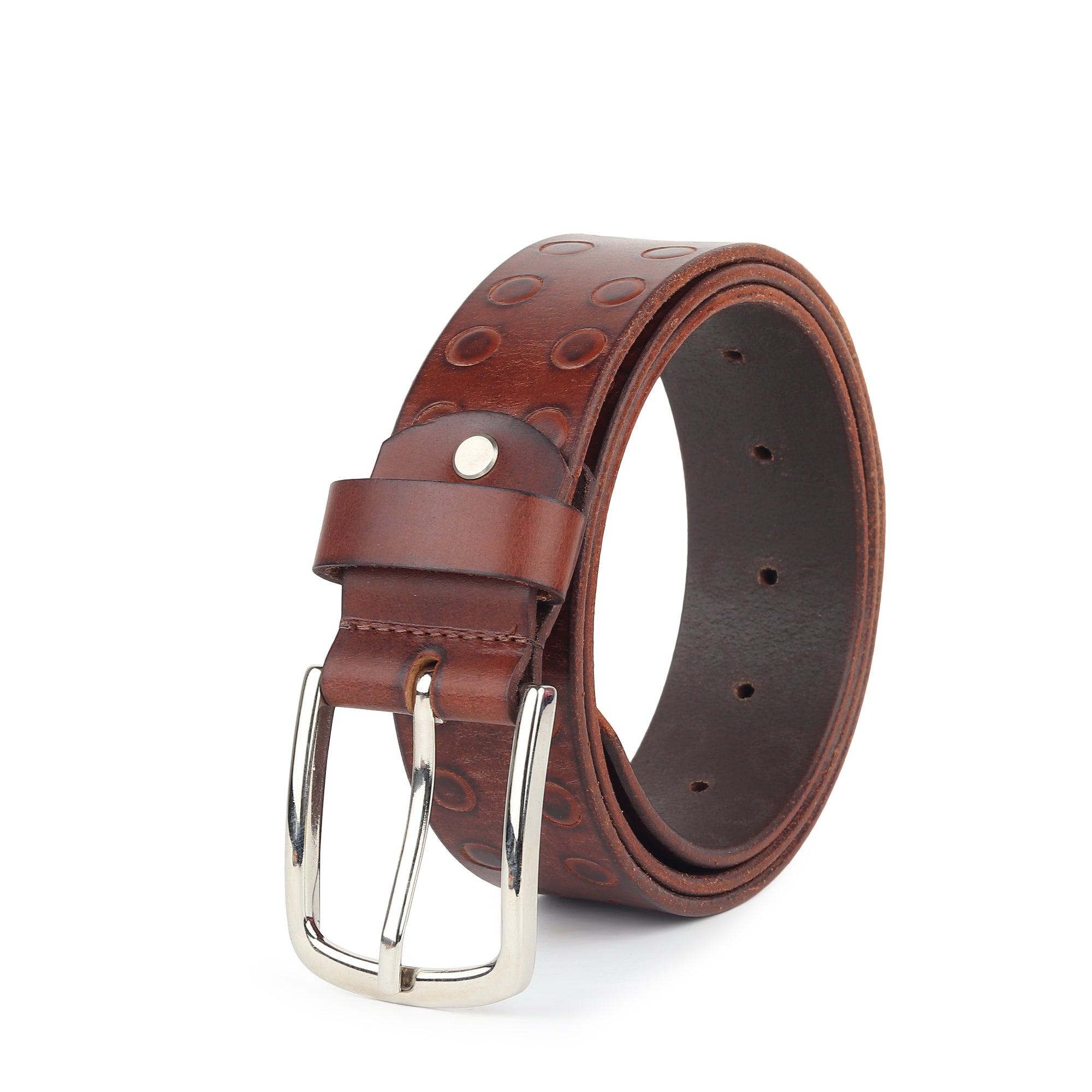 Classic Round Mens Leather Belt thumbnail 41