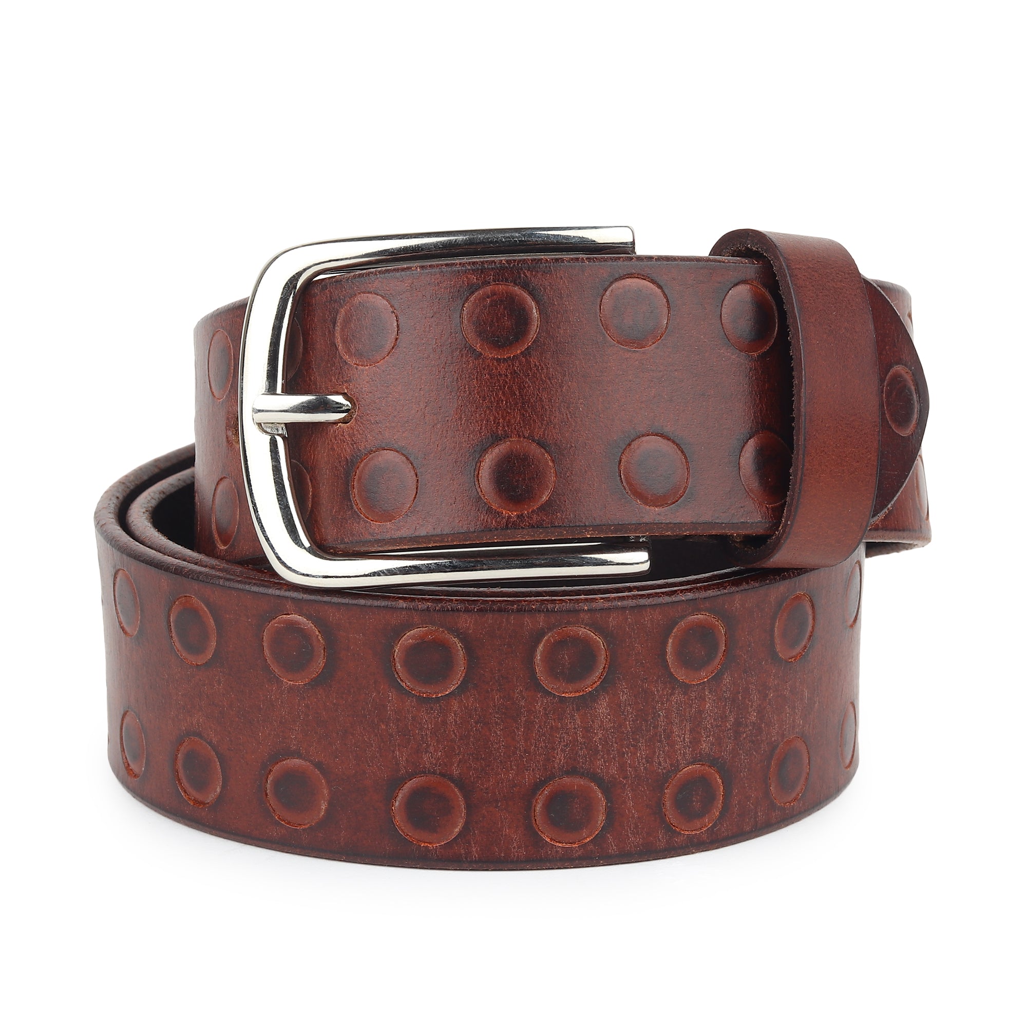 Classic Round Mens Leather Belt thumbnail 6