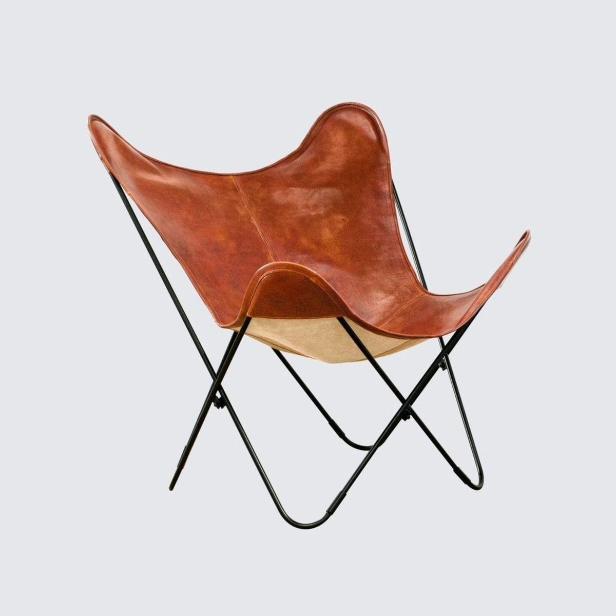 Cognac Vintage Butterfly Chair thumbnail 5