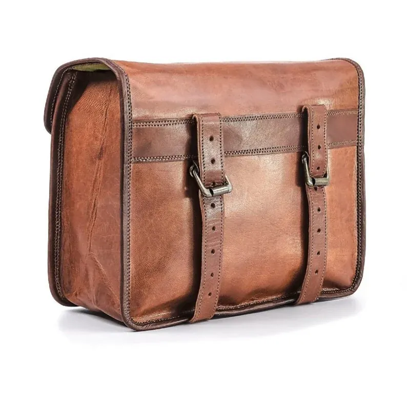 Handmade Leather Bag - IndiFash India thumbnail 4
