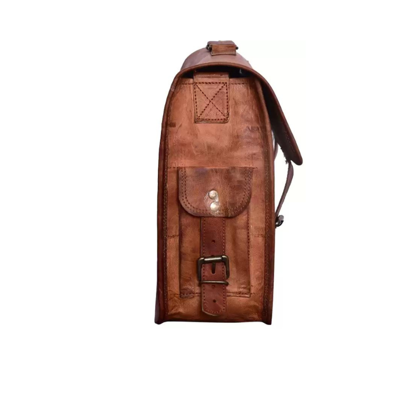 Handmade Leather Bag - IndiFash India thumbnail 6