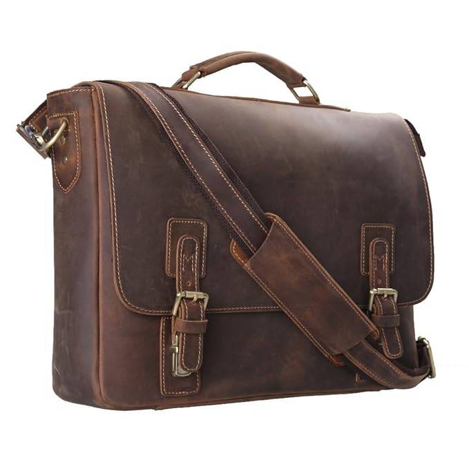 IndiFash - 100% Leather Messenger Bag thumbnail 2