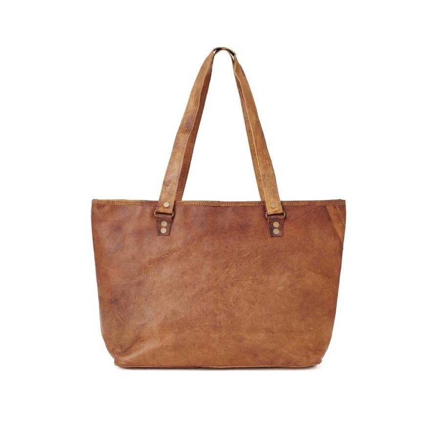 IndiFash - 13 Inch Handcrafted Leather Women’s Tote Bag | 100% Genuine Leather
