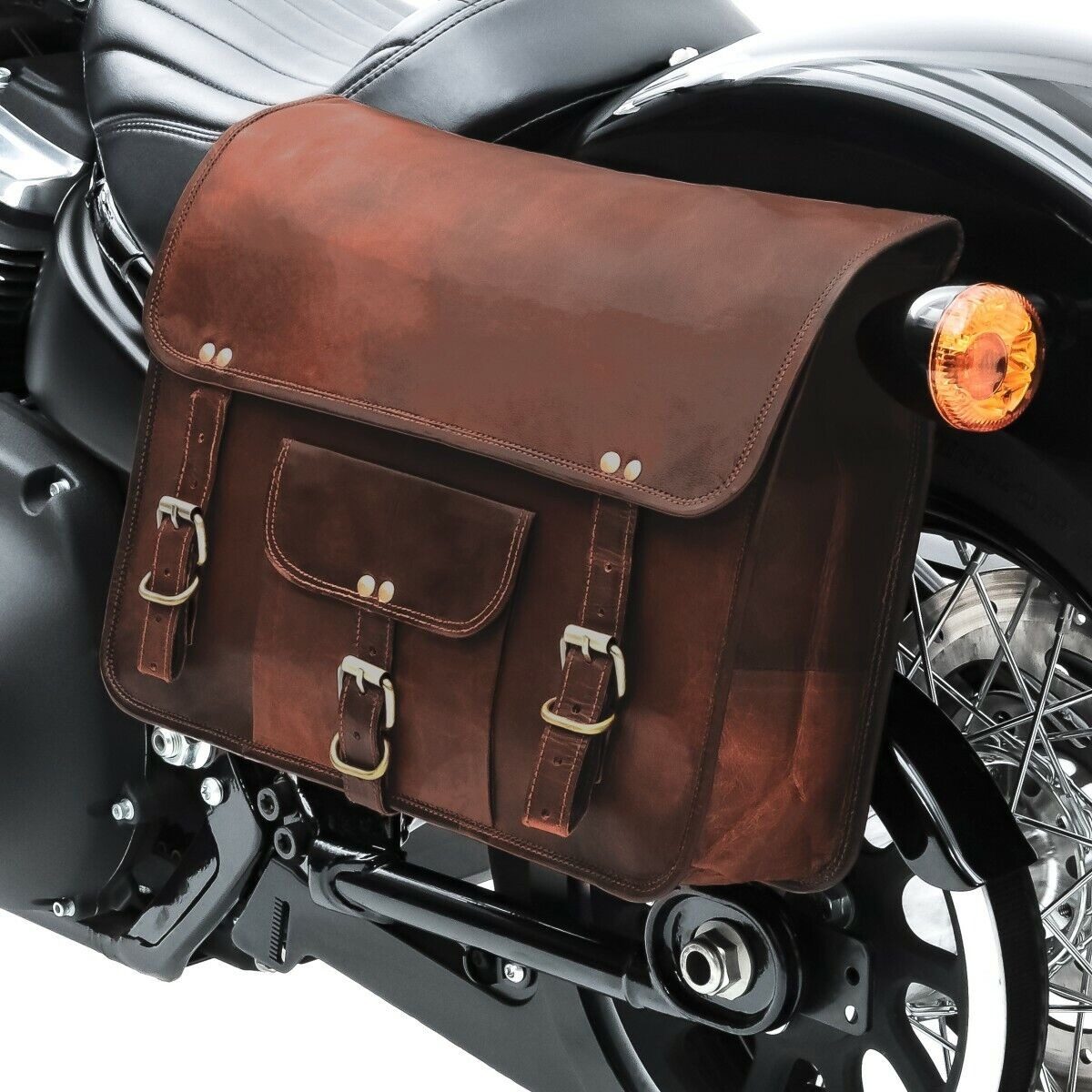 IndiFash - 18″ Classic Handcrafted Leather Laptop Bag | 100% Genuine Leather
