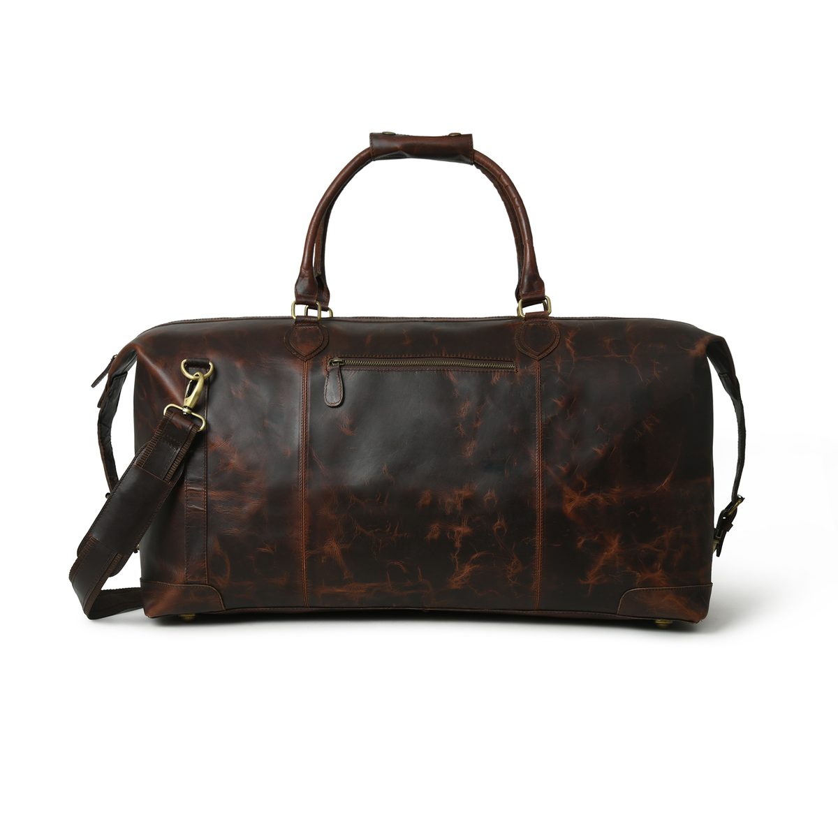 IndiFash 20 Inch buffalo duffle leather bag thumbnail 3
