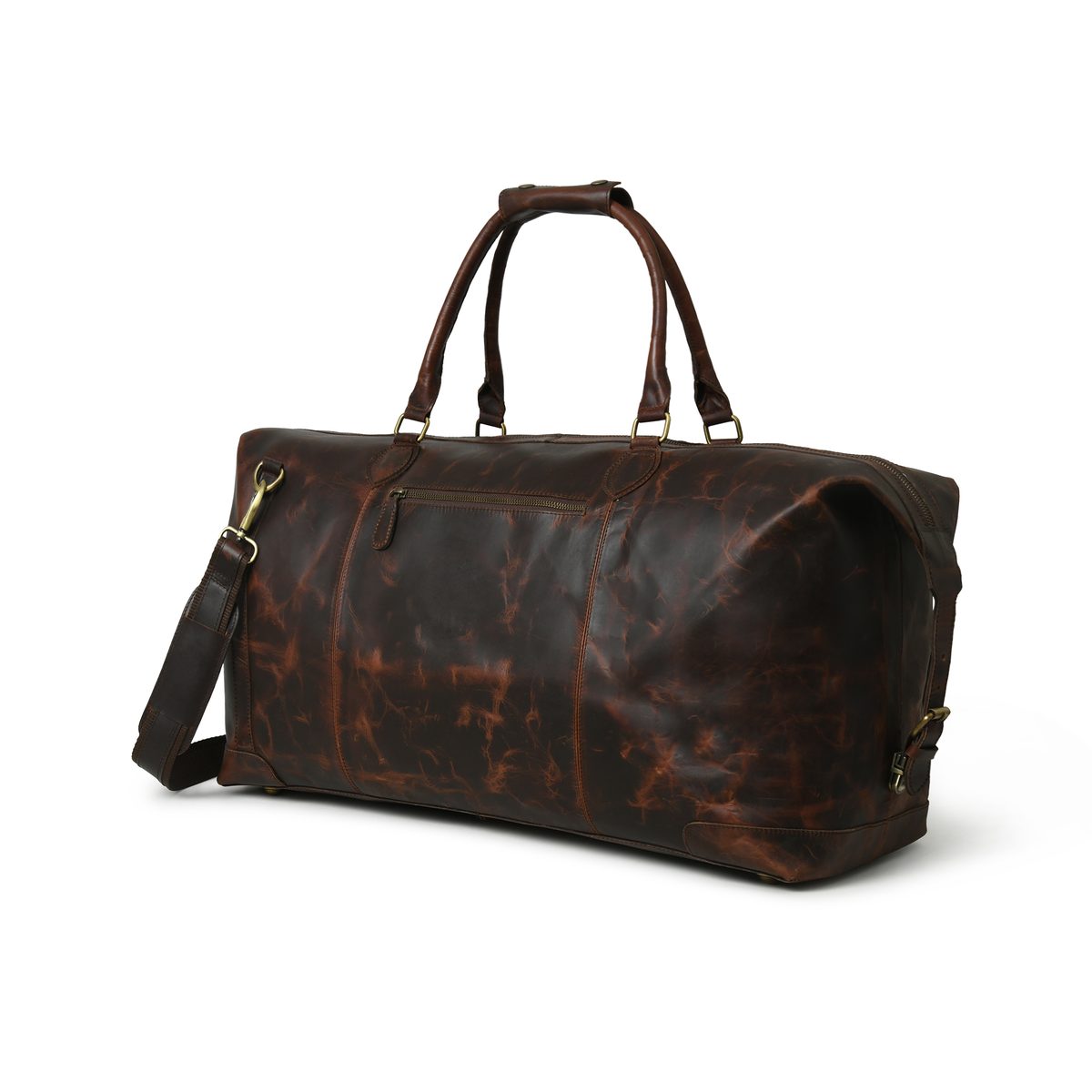 IndiFash 20 Inch buffalo duffle leather bag thumbnail 4