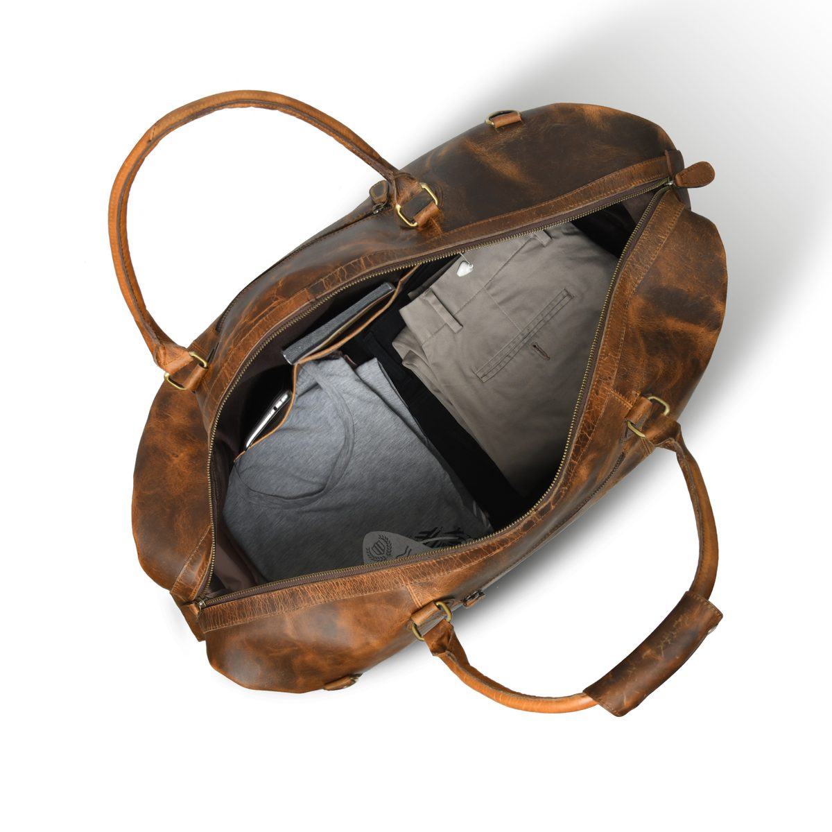 IndiFash 22 Inch Buffalo Oil Pull Up bag thumbnail 9