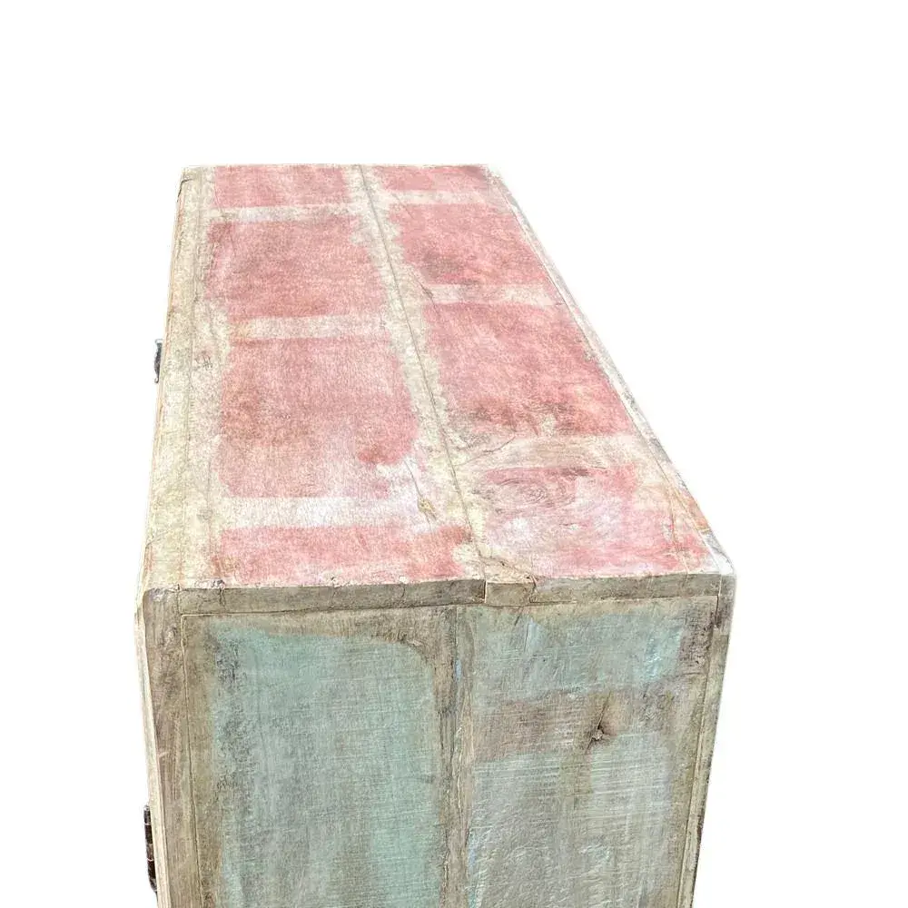 IndiFash Antique Wooden And Glass Cabinet thumbnail 2