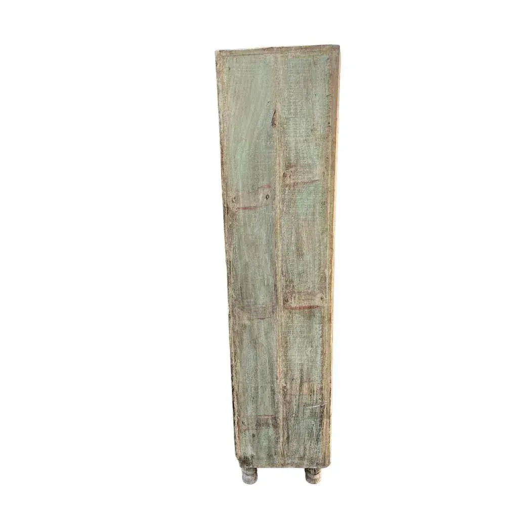 IndiFash Antique Wooden And Glass Cabinet thumbnail 4