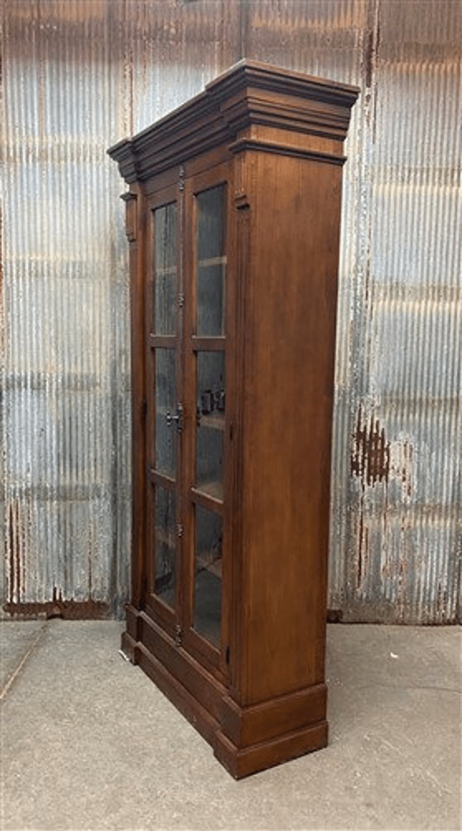 IndiFash Antique Wooden Glass Display Cabinet thumbnail 2